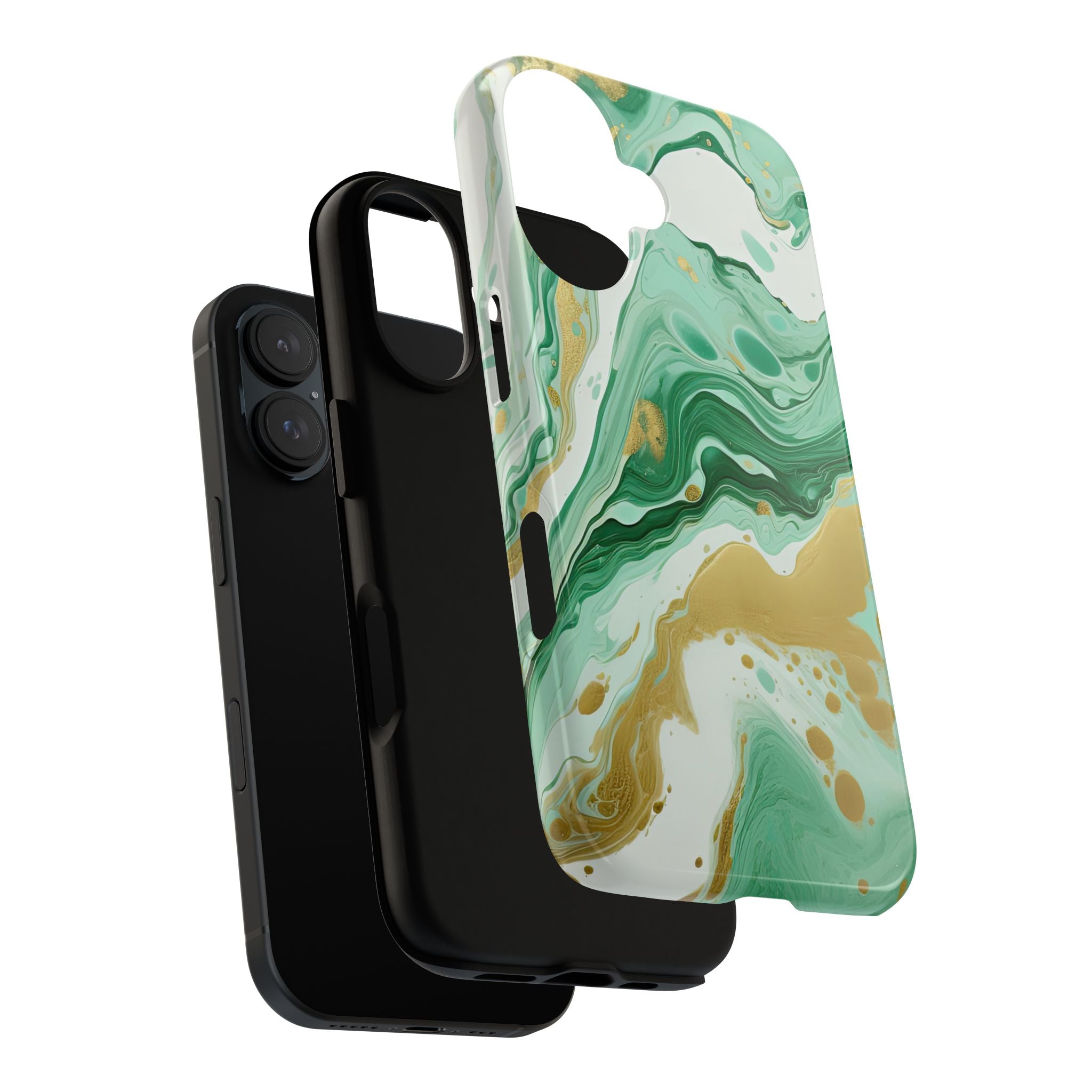 Emerald Gold Marble - Tough Guard Apple iPhone Case