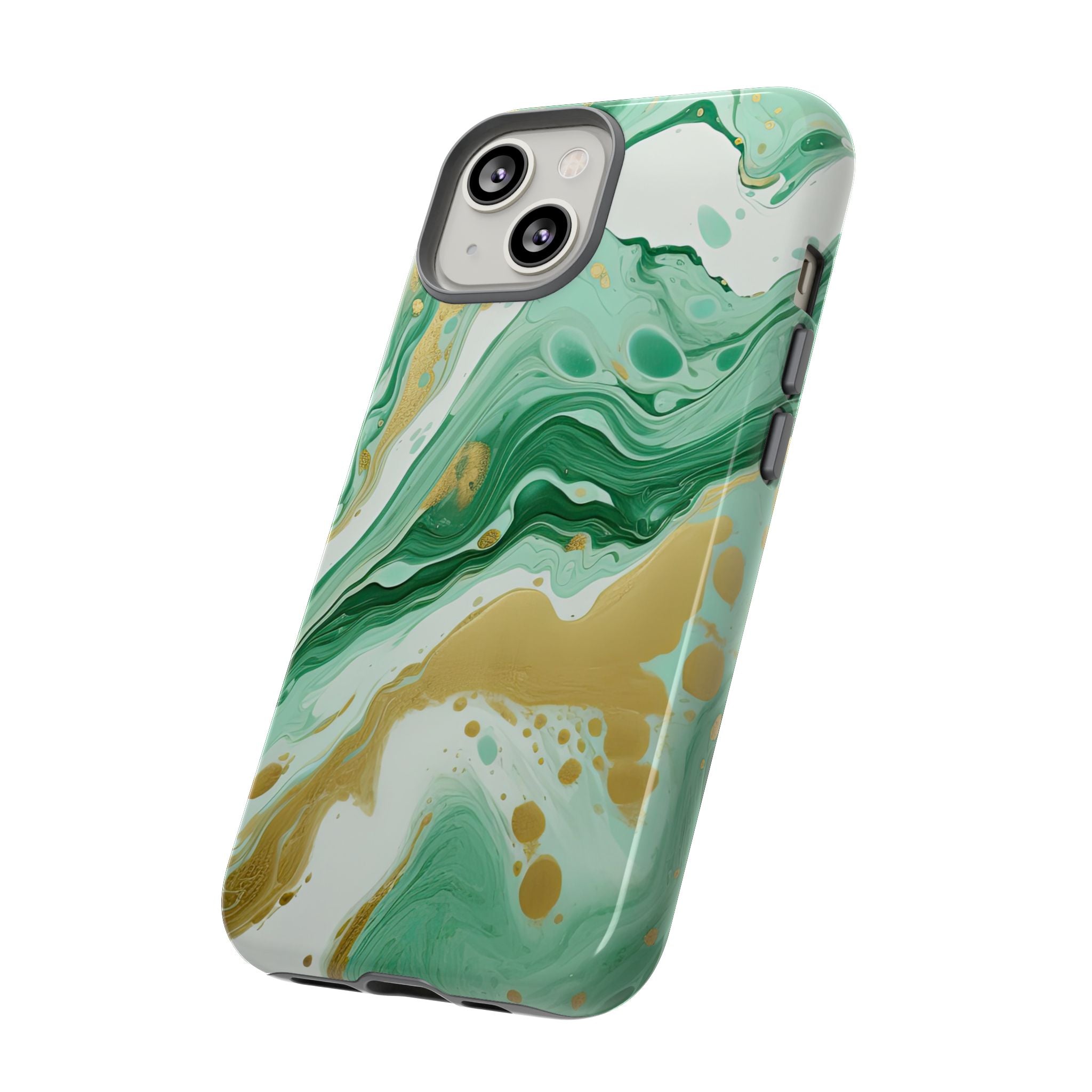 Emerald Gold Marble - Tough Guard Apple iPhone Case