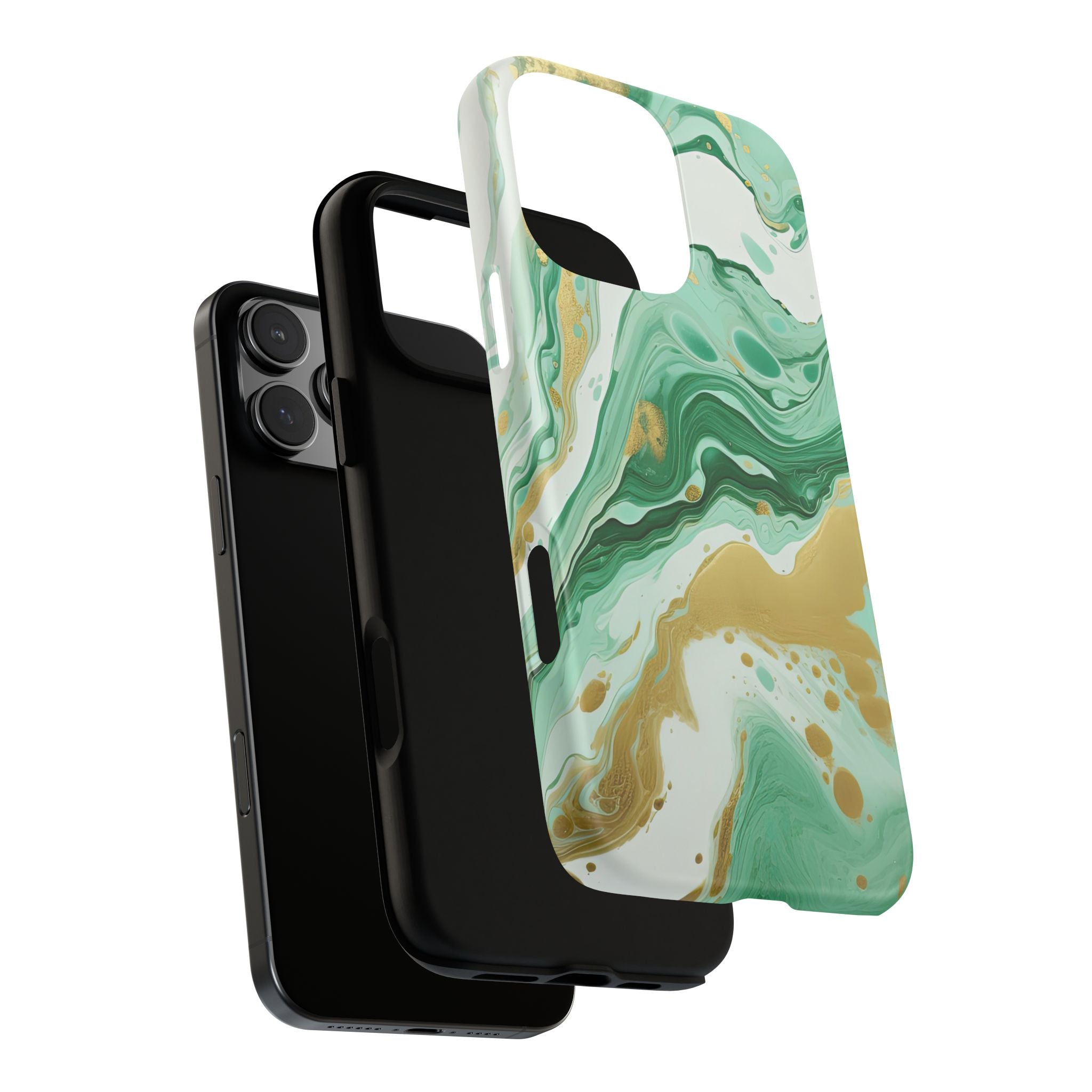 Emerald Gold Marble - Tough Guard Apple iPhone Case
