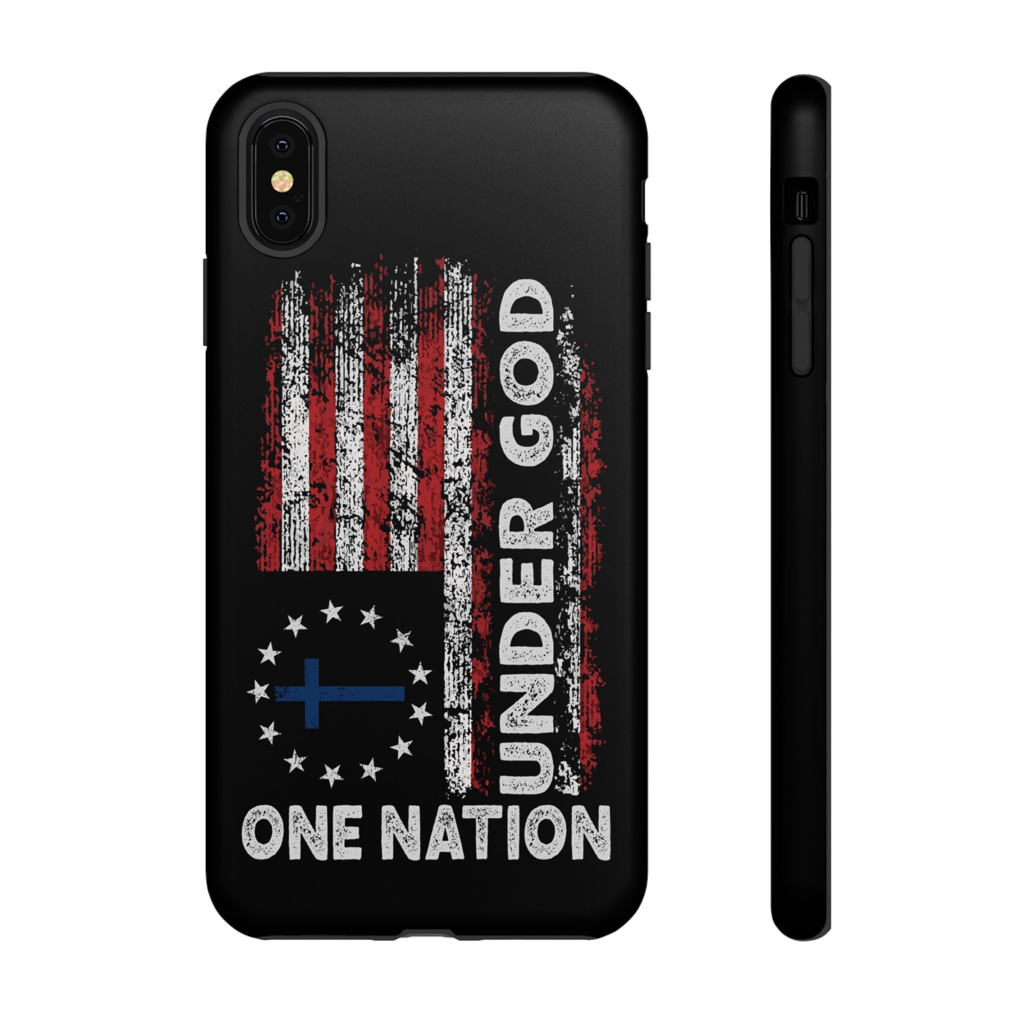 One Nation Under God American Flag - Tough Guard Apple iPhone Case