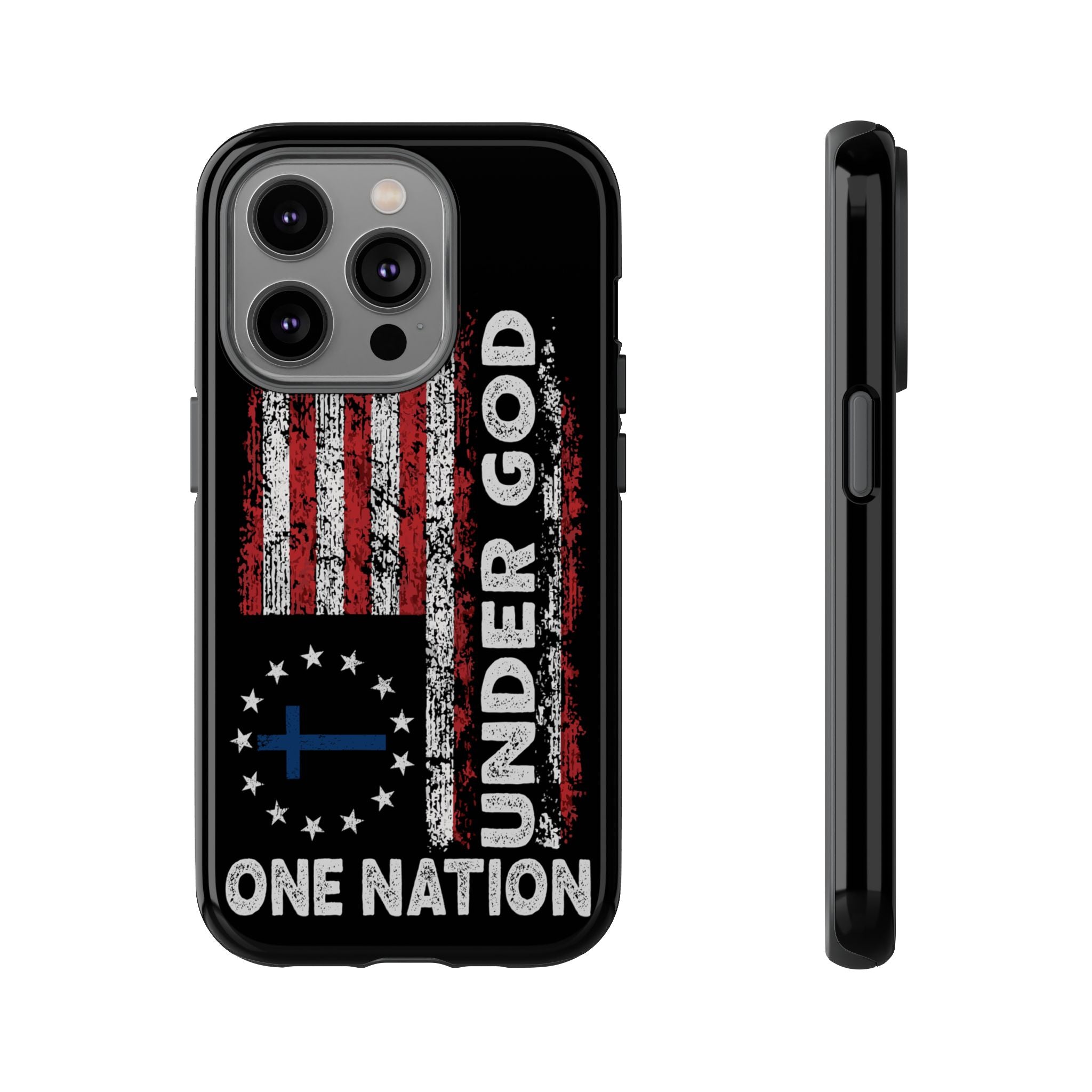 One Nation Under God American Flag - Tough Guard Apple iPhone Case