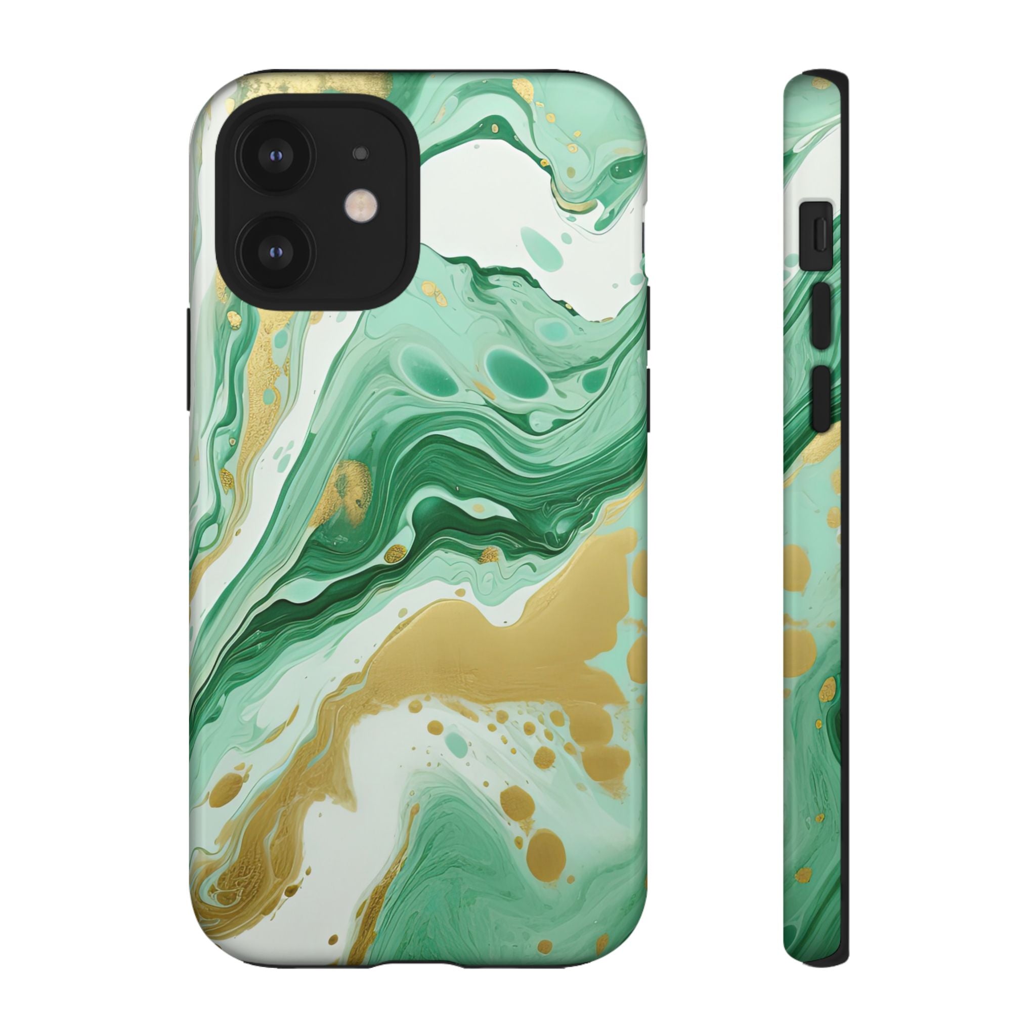 Emerald Gold Marble - Tough Guard Apple iPhone Case