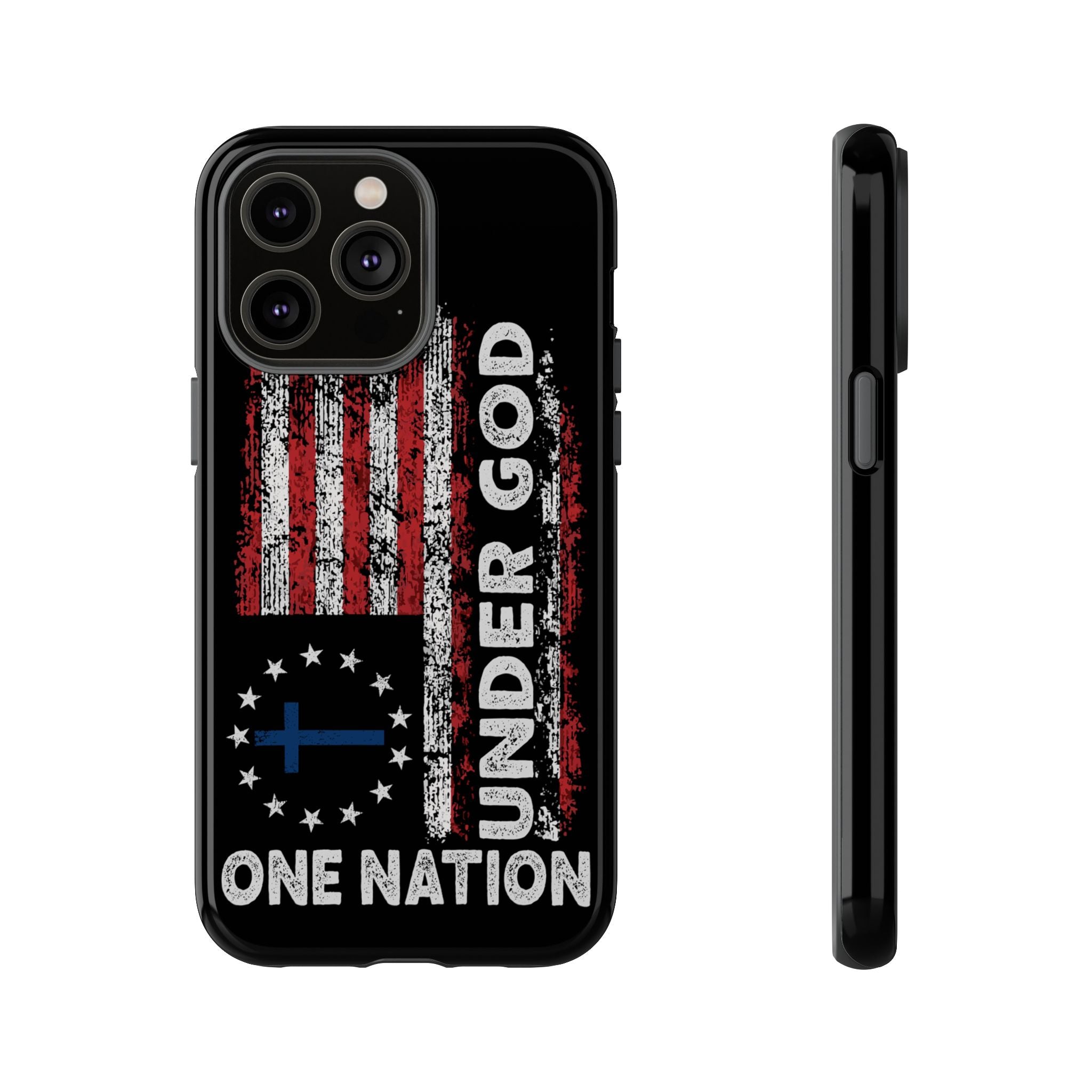 One Nation Under God American Flag - Tough Guard Apple iPhone Case