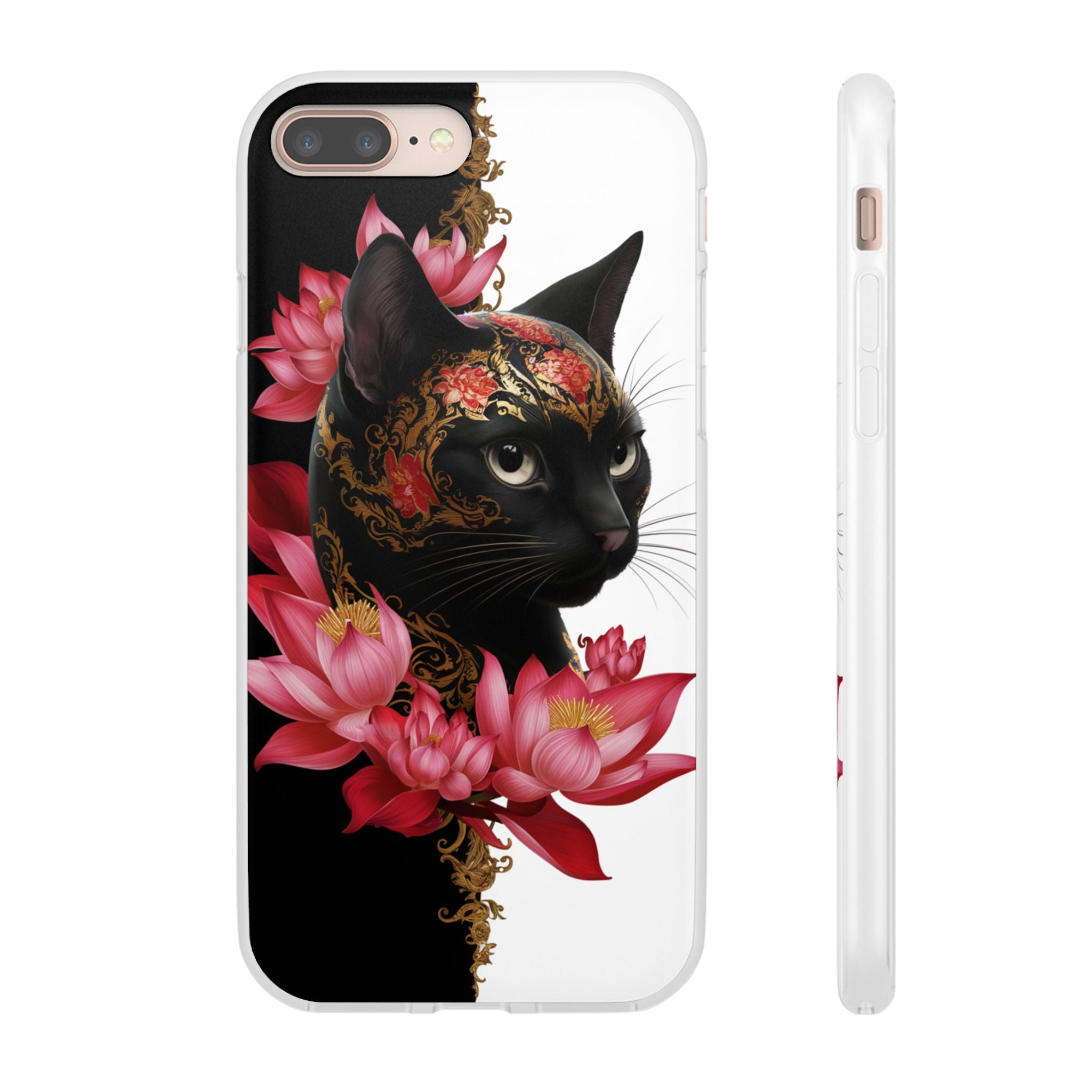 Yin & Yang Mystic Cat - Flexi Case Apple iPhone Case