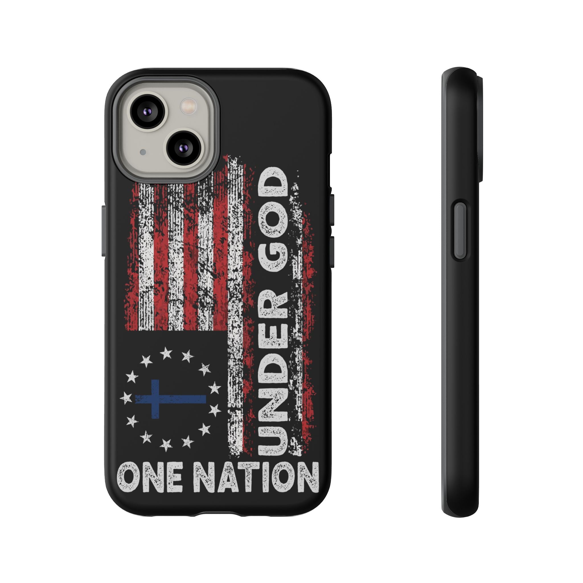 One Nation Under God American Flag - Tough Guard Apple iPhone Case
