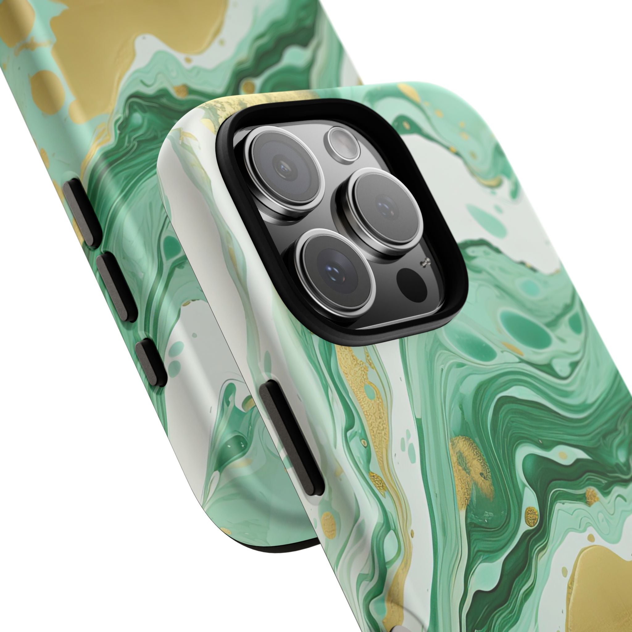 Emerald Gold Marble - Tough Guard Apple iPhone Case