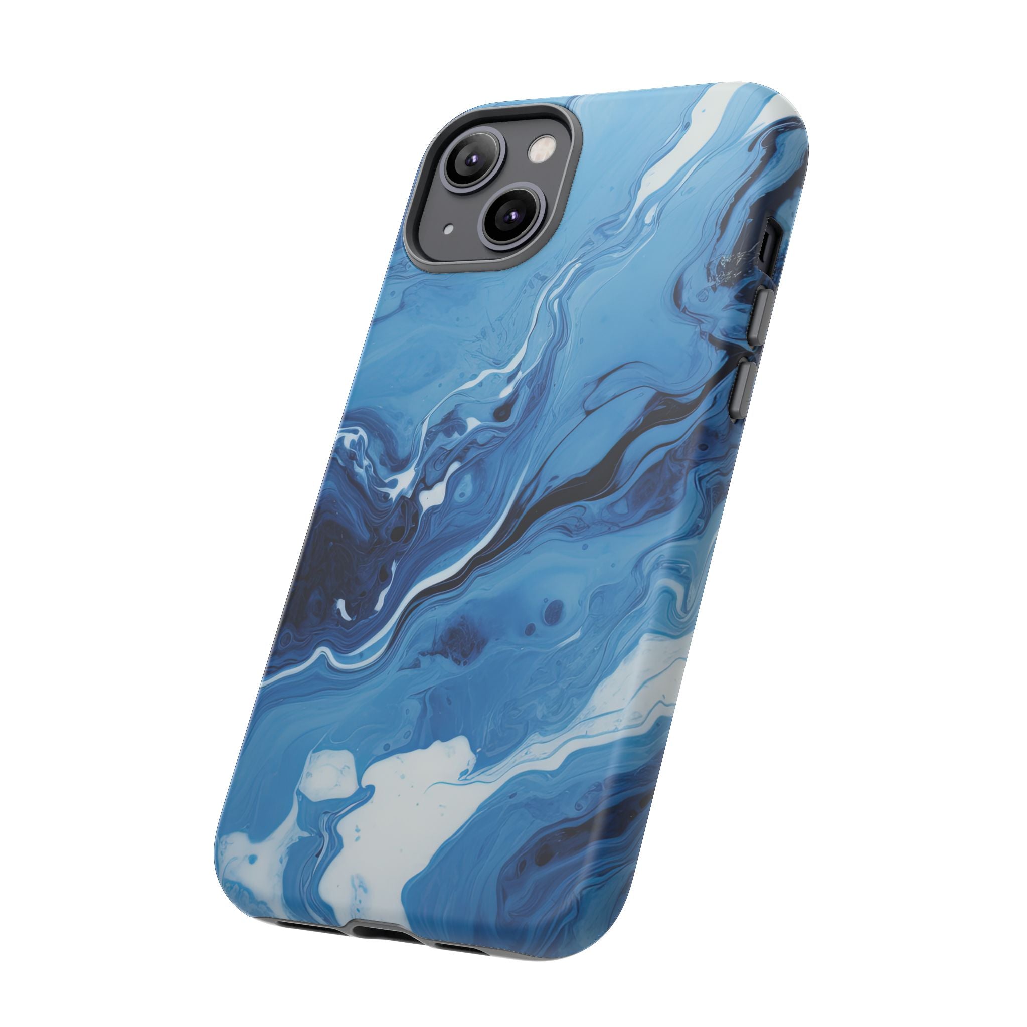 Blue Ocean Wave Marble - Tough Guard Apple iPhone Case
