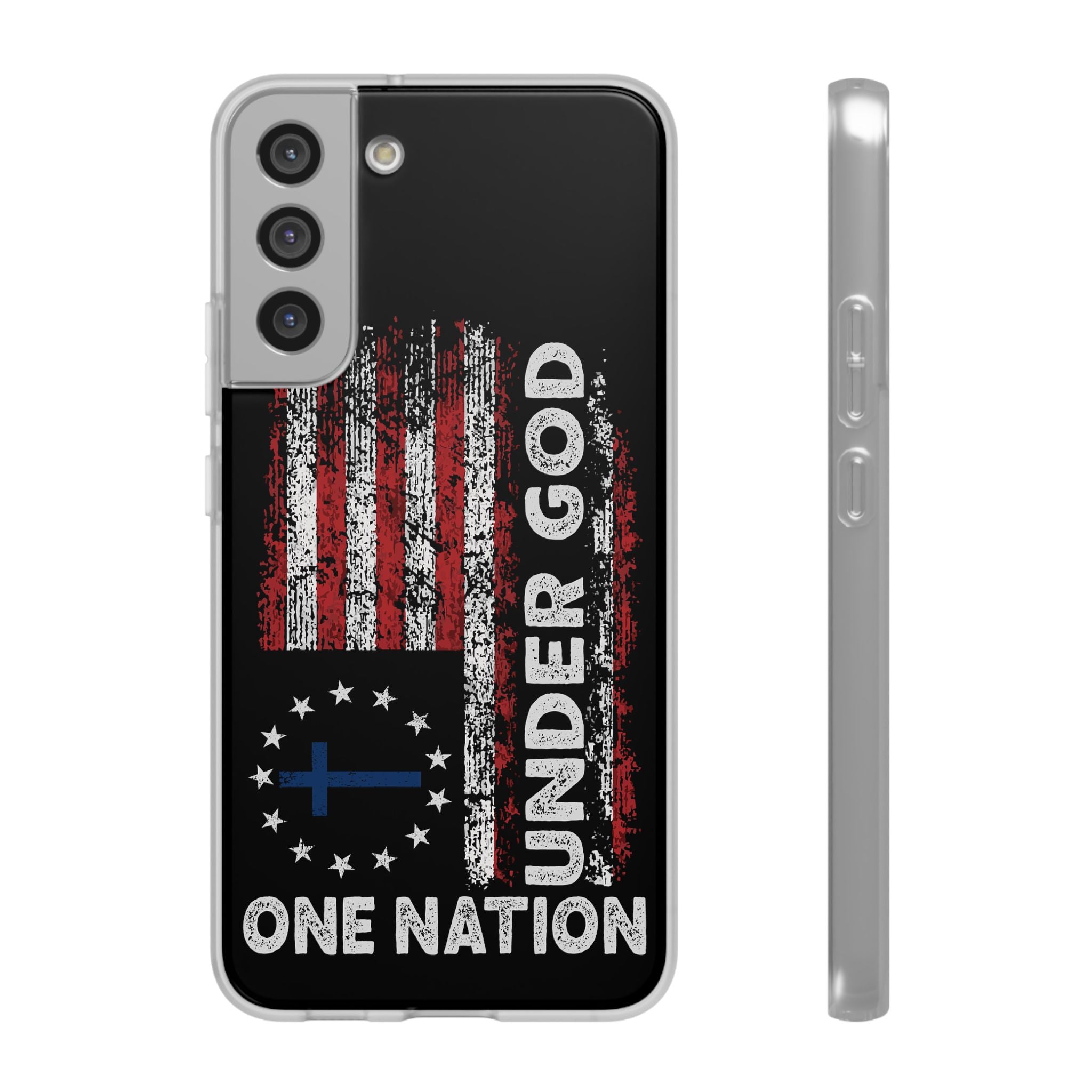 One Nation Under God American Flag - Flexi Case Samsung Galaxy Case