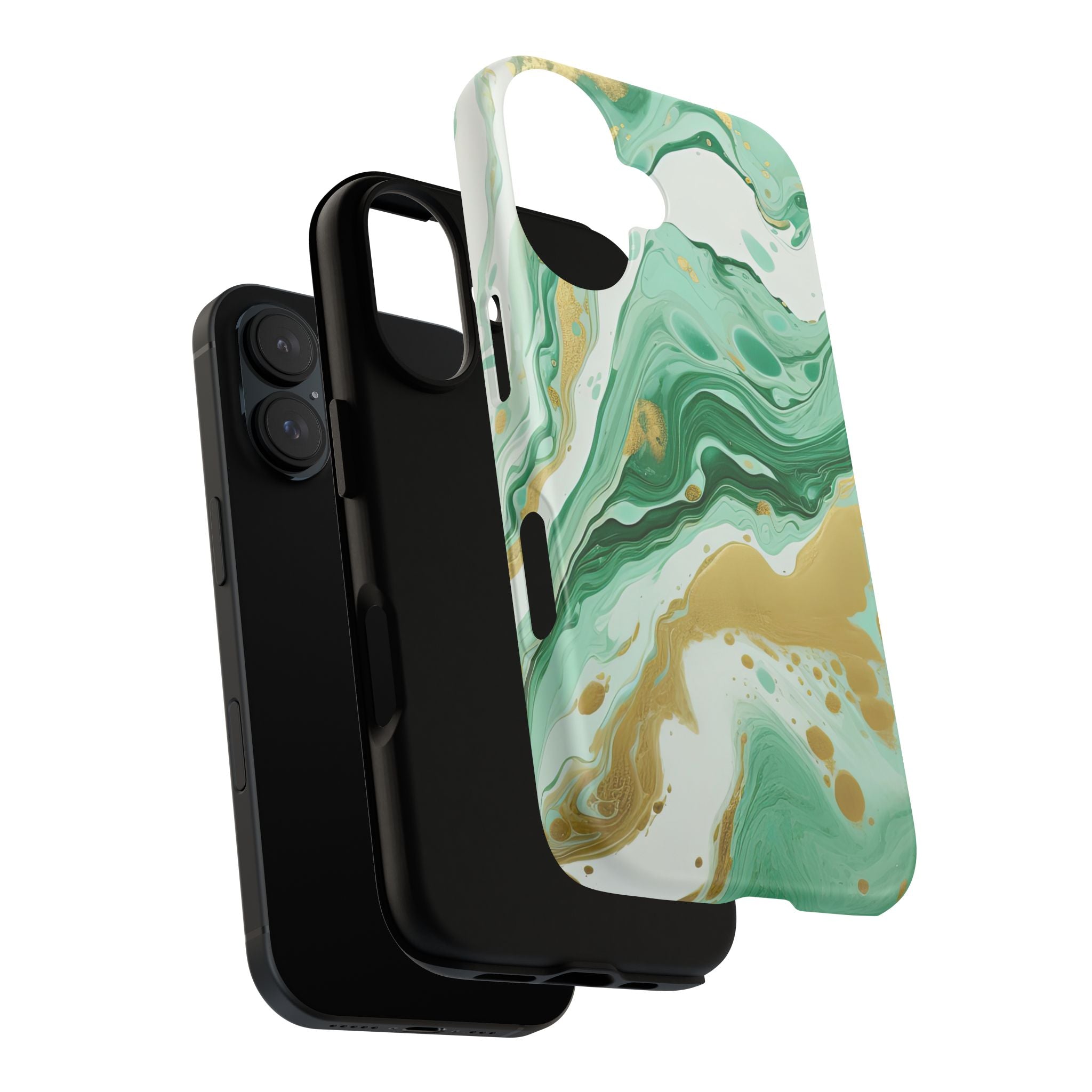 Emerald Gold Marble - Tough Guard Apple iPhone Case