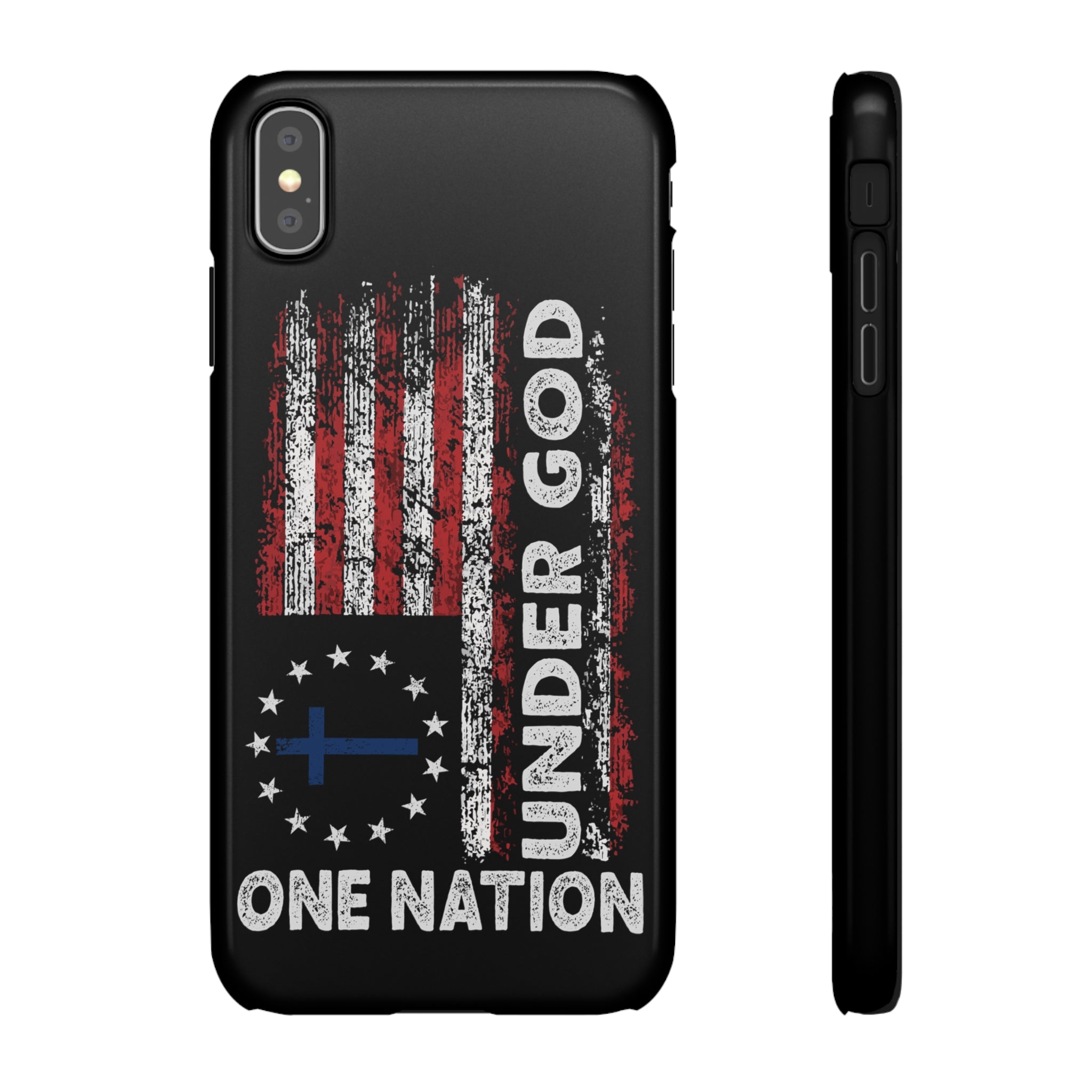 One Nation Under God American Flag - Snap Case Apple iPhone Case