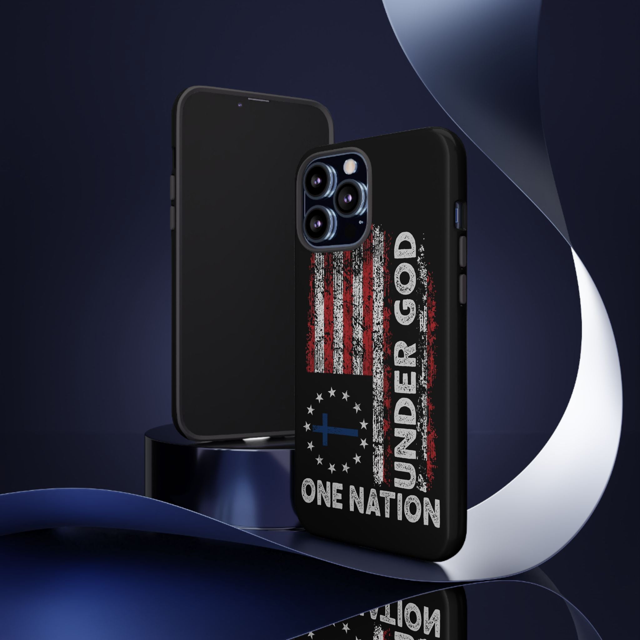 One Nation Under God American Flag - Tough Guard Apple iPhone Case
