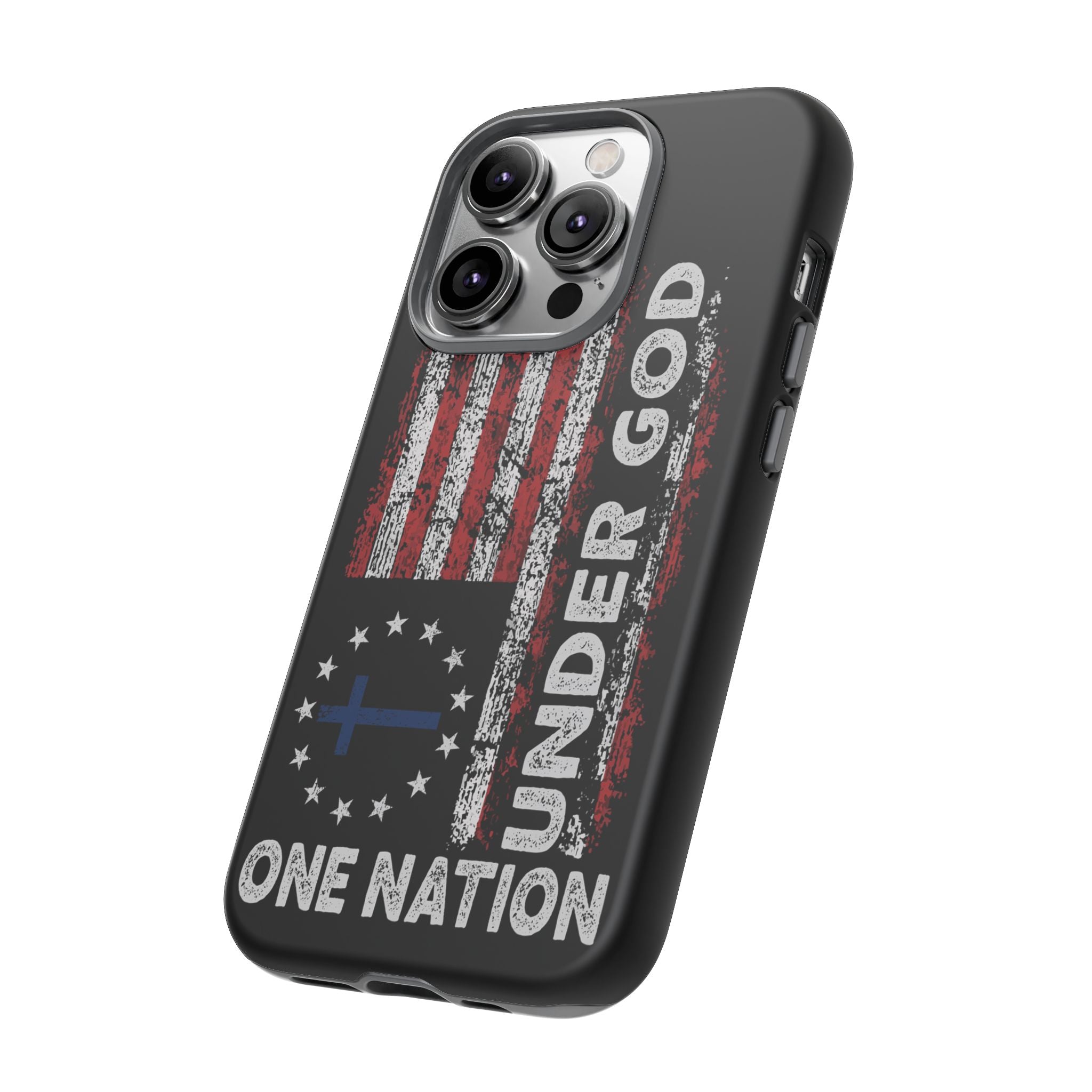 One Nation Under God American Flag - Tough Guard Apple iPhone Case