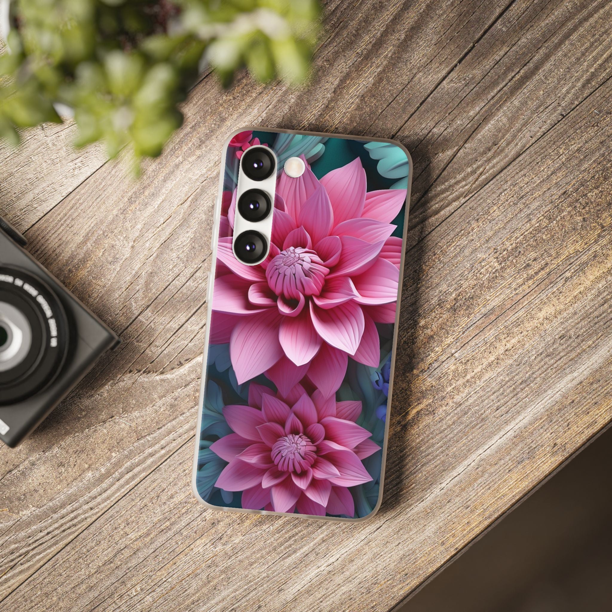 Tropical Pink Flower Flexi Case - Samsung Galaxy Case