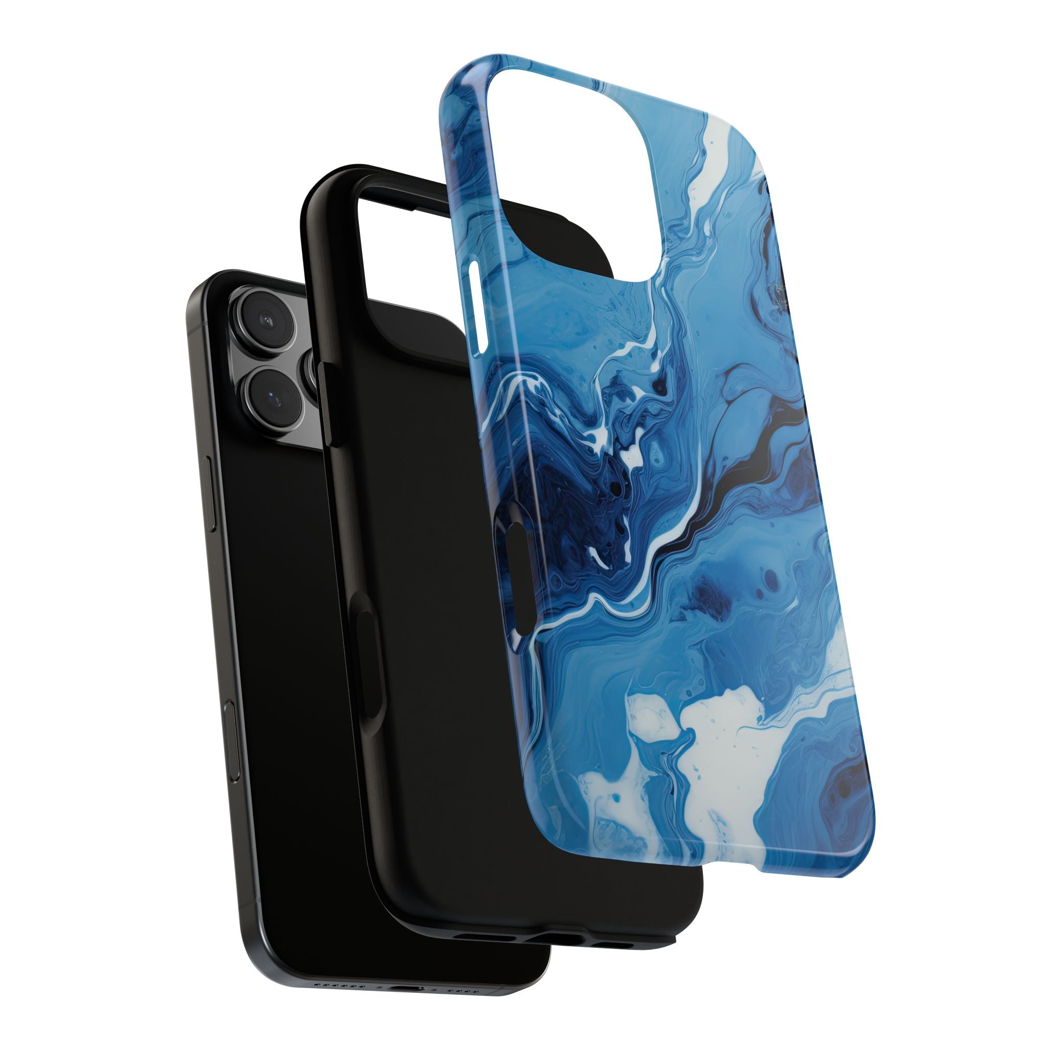 Blue Ocean Wave Marble - Tough Guard Apple iPhone Case