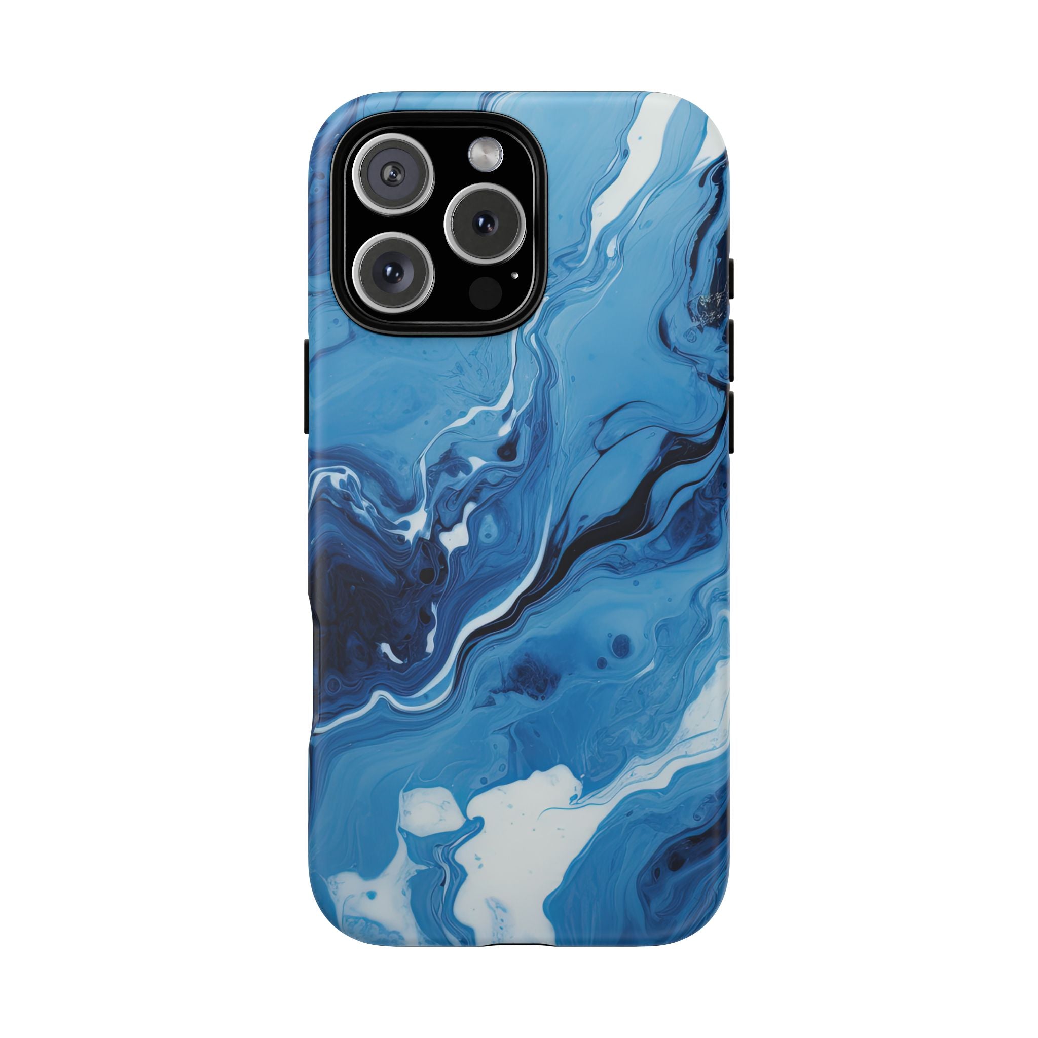 Blue Ocean Wave Marble - Tough Guard Apple iPhone Case
