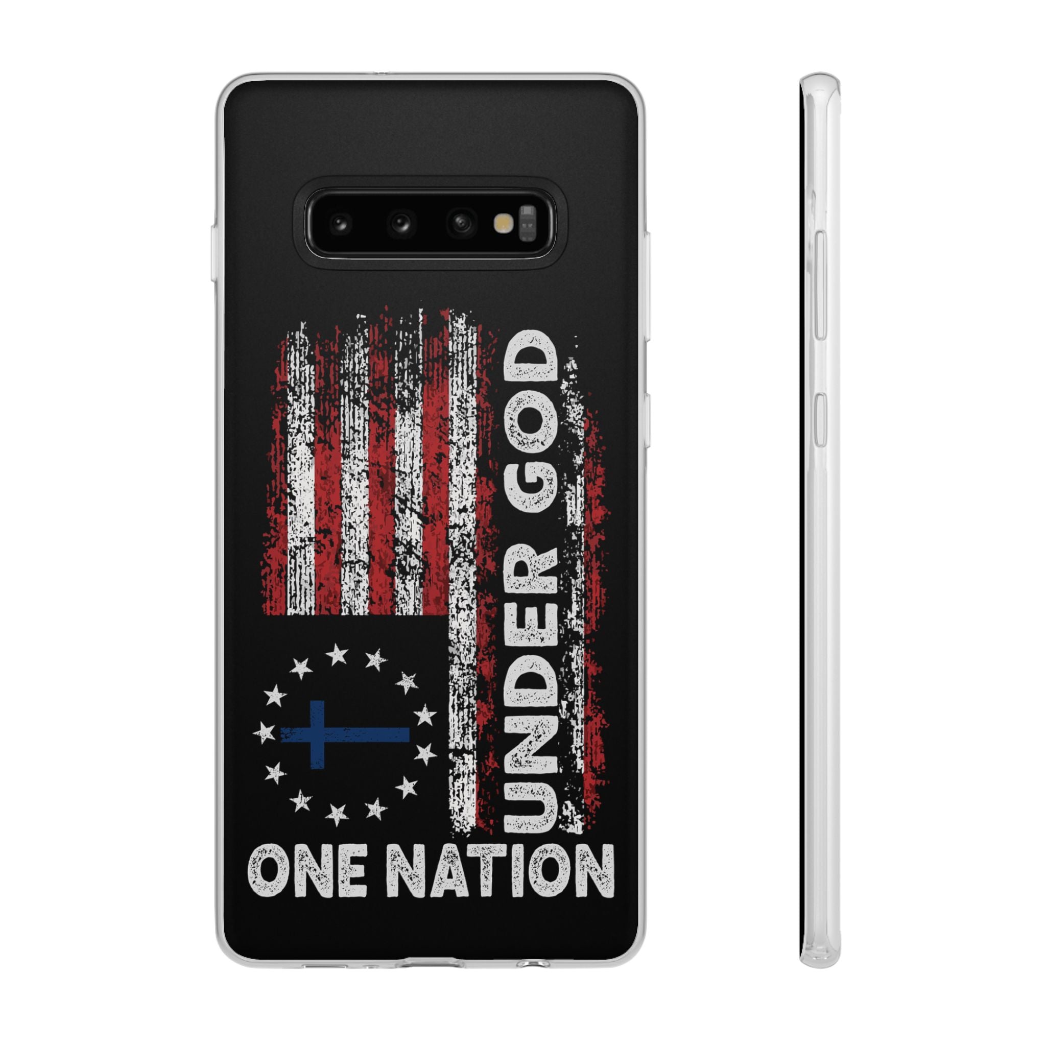 One Nation Under God American Flag - Flexi Case Samsung Galaxy Case