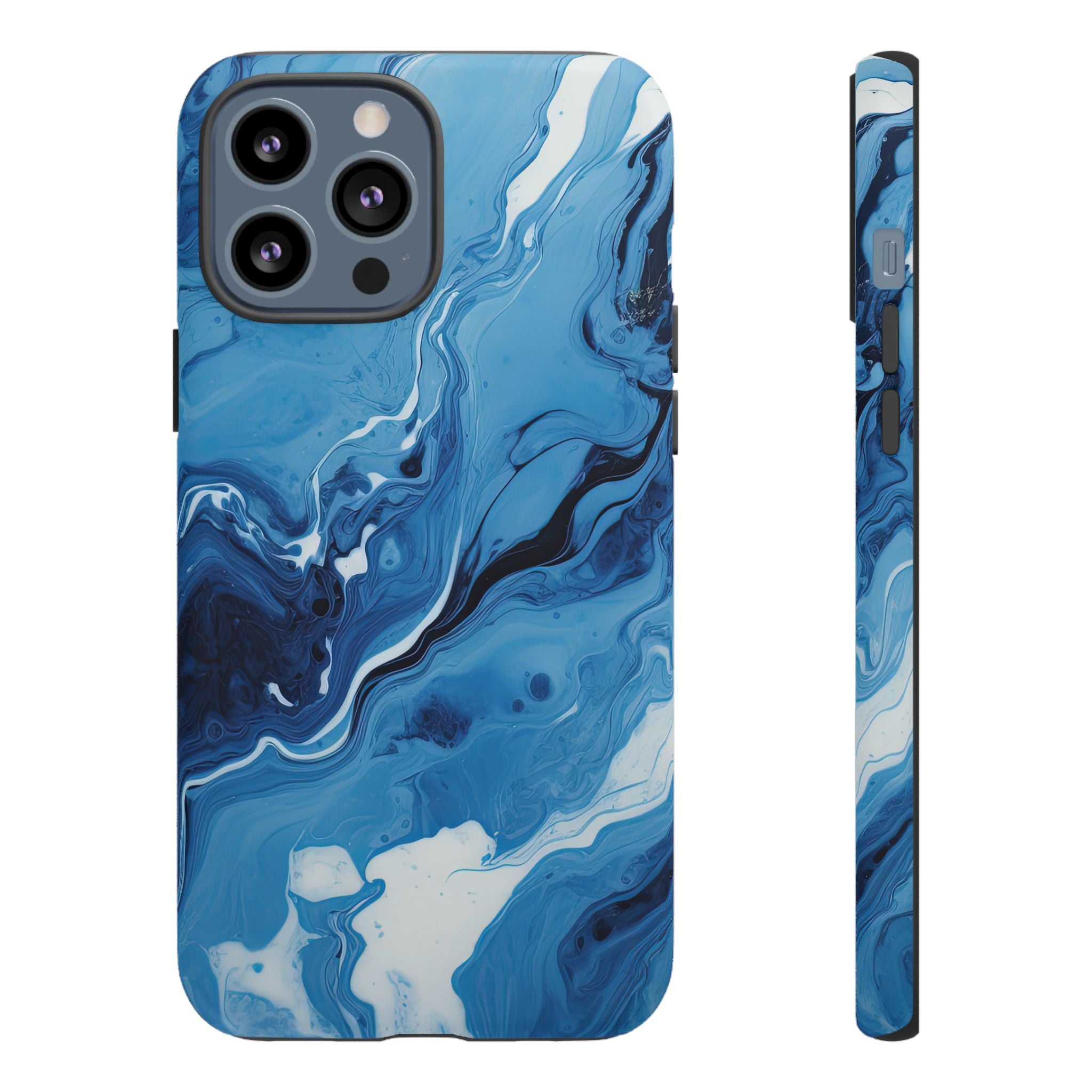 Blue Ocean Wave Marble - Tough Guard Apple iPhone Case