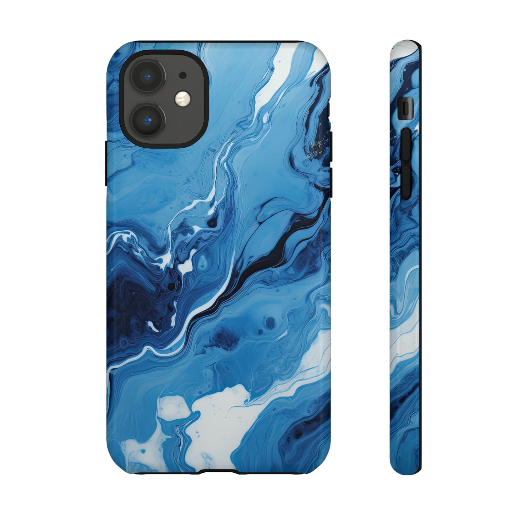Blue Ocean Wave Marble - Tough Guard Apple iPhone Case