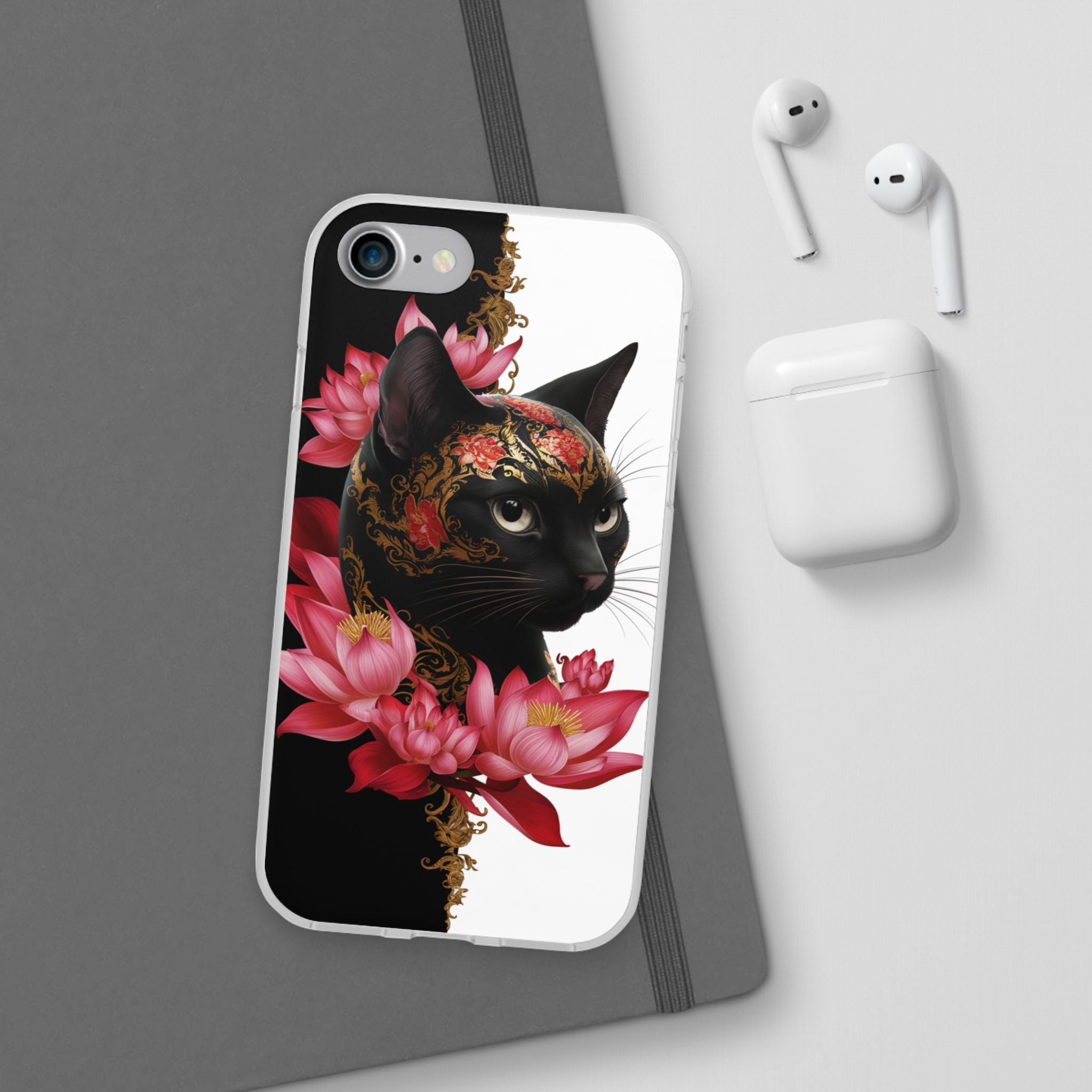 Yin & Yang Mystic Cat - Flexi Case Apple iPhone Case