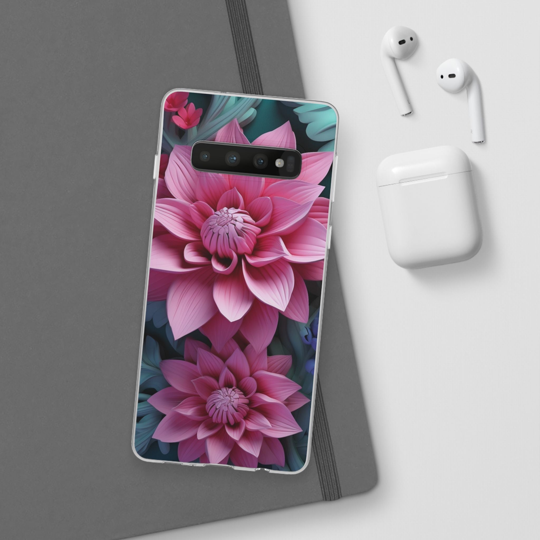 Tropical Pink Flower Flexi Case - Samsung Galaxy Case