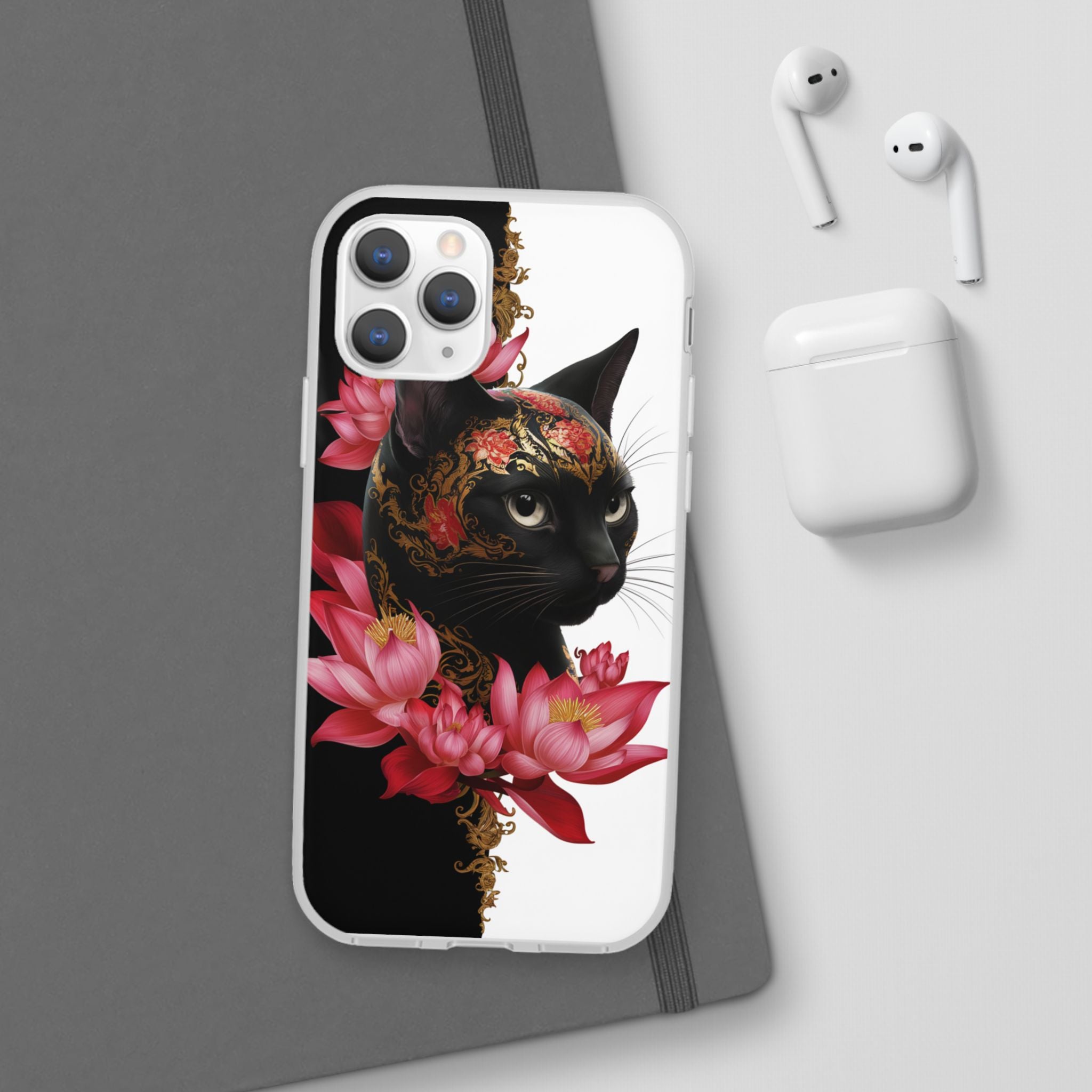 Yin & Yang Mystic Cat - Flexi Case Apple iPhone Case