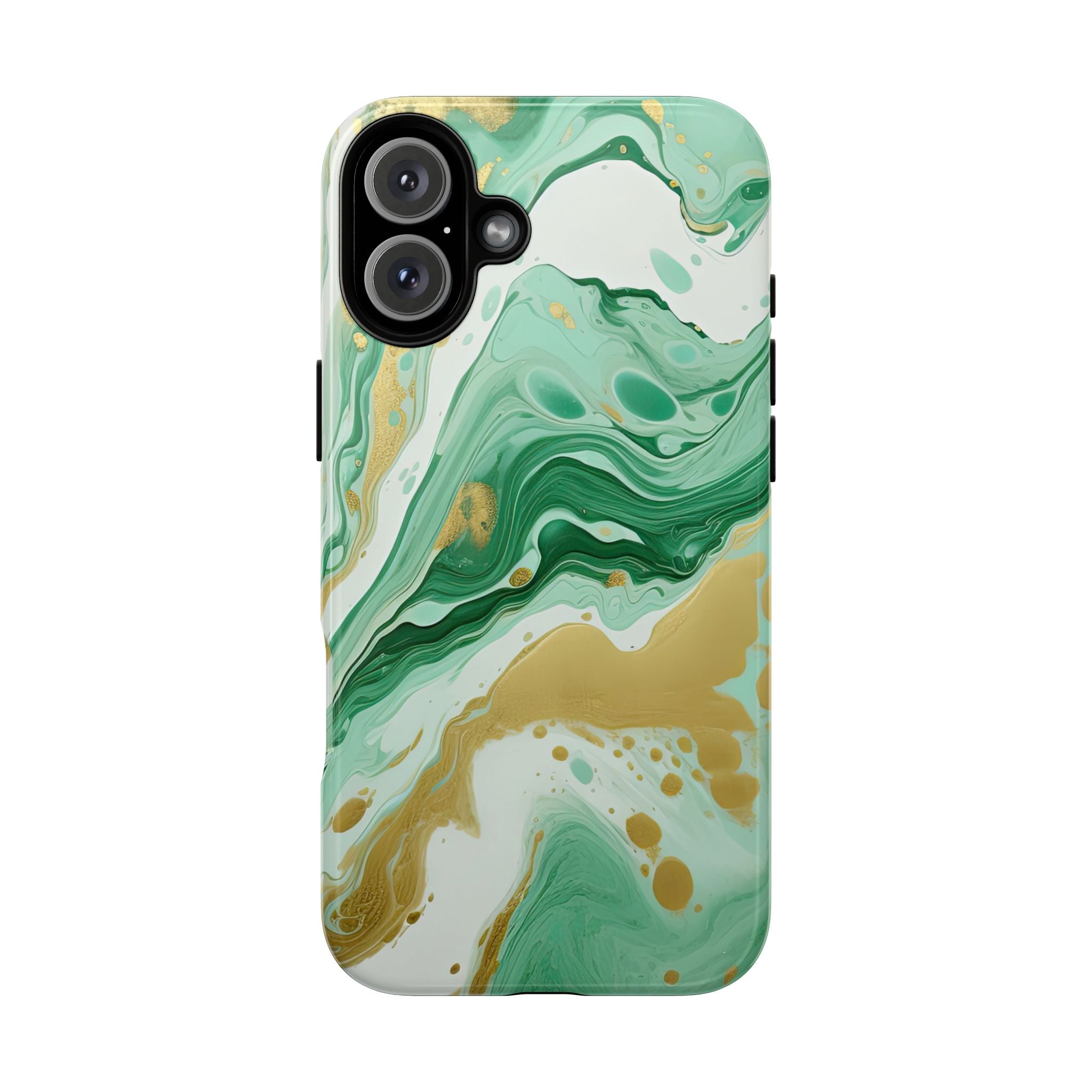 Emerald Gold Marble - Tough Guard Apple iPhone Case