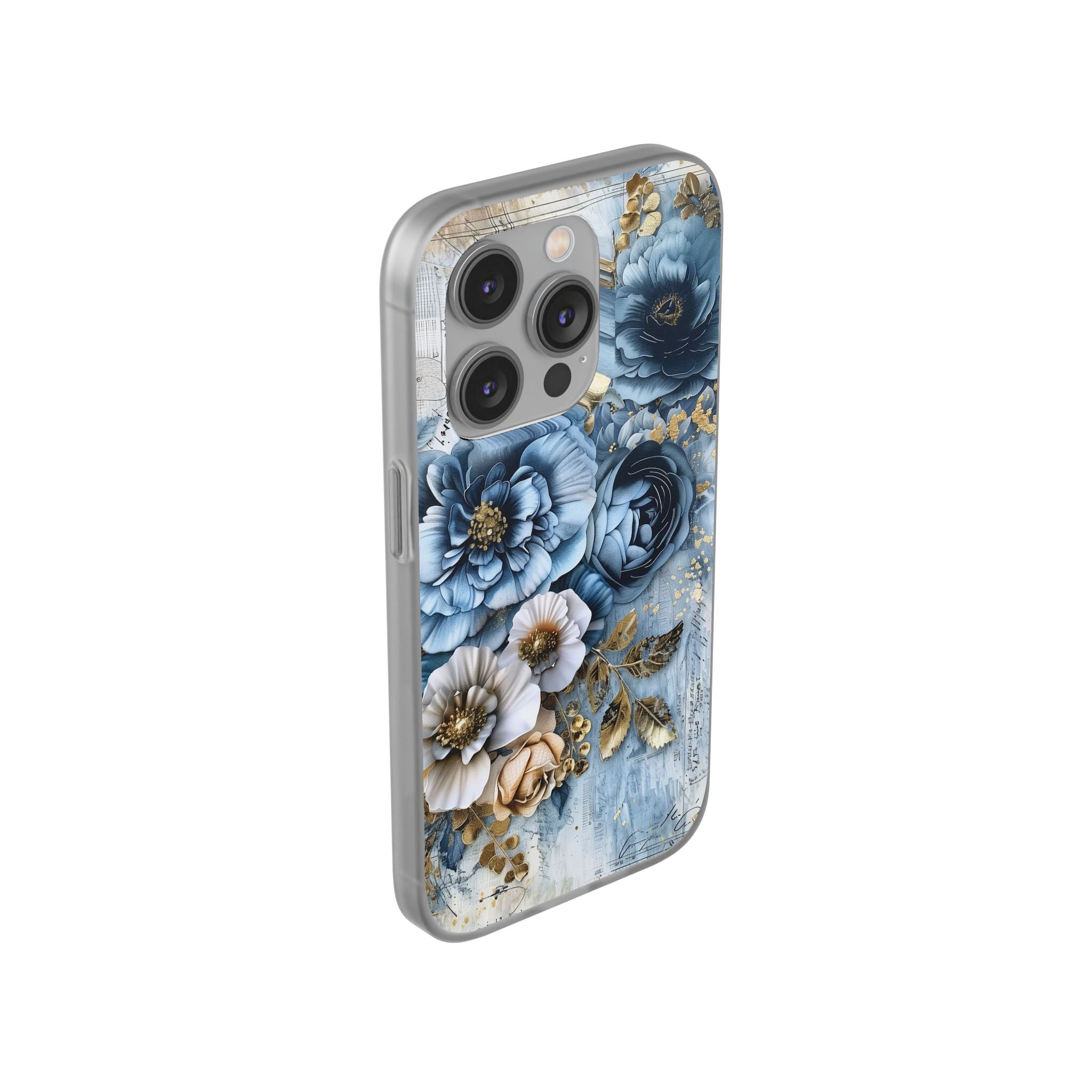 Blooming Blue Floral Bouquet Flexi Case - Apple iPhone Case