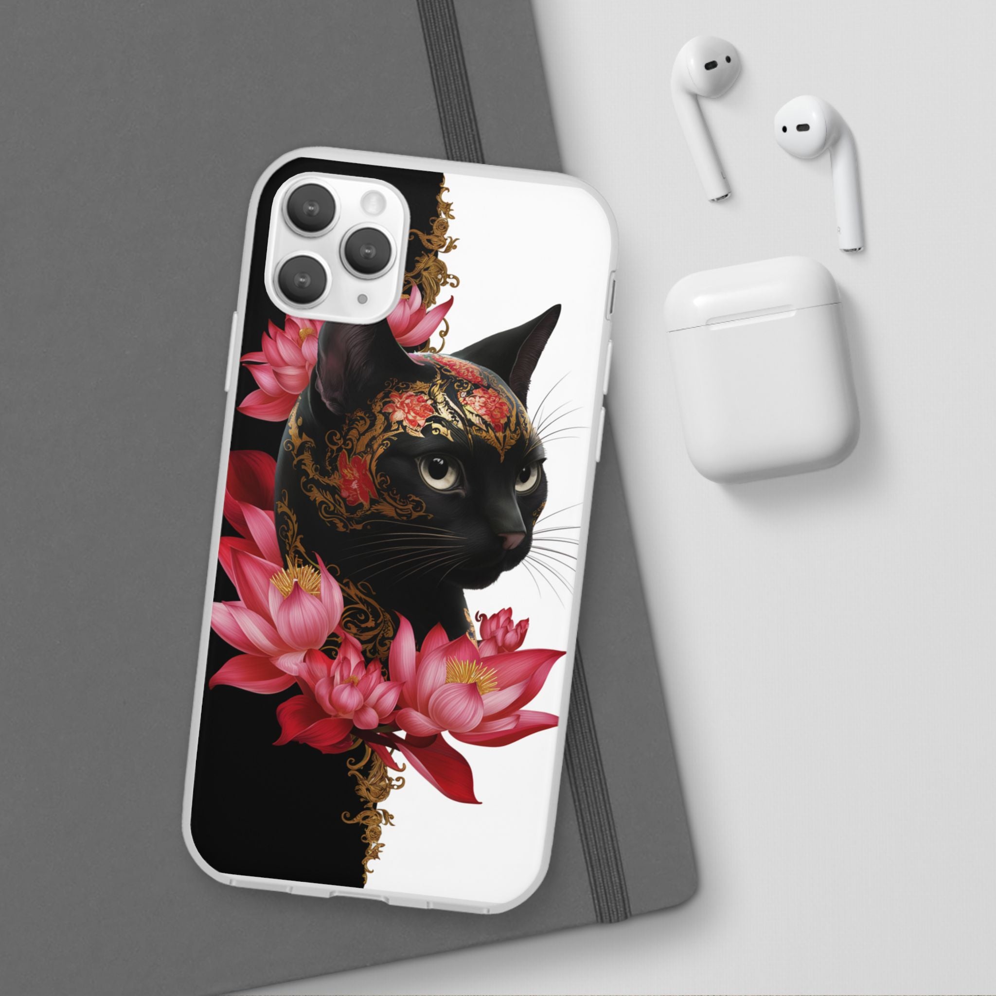Yin & Yang Mystic Cat - Flexi Case Apple iPhone Case