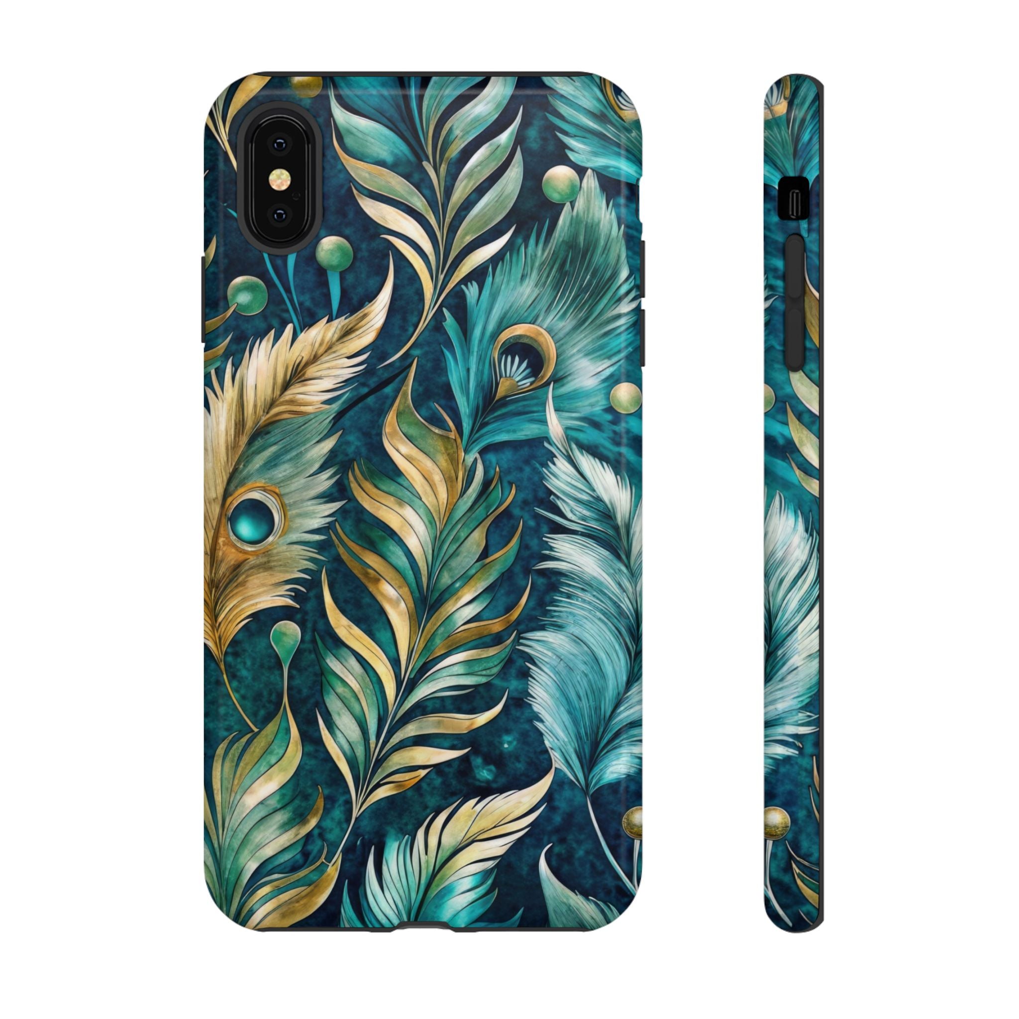 Peacock Feathers - Tough Guard Apple iPhone Case