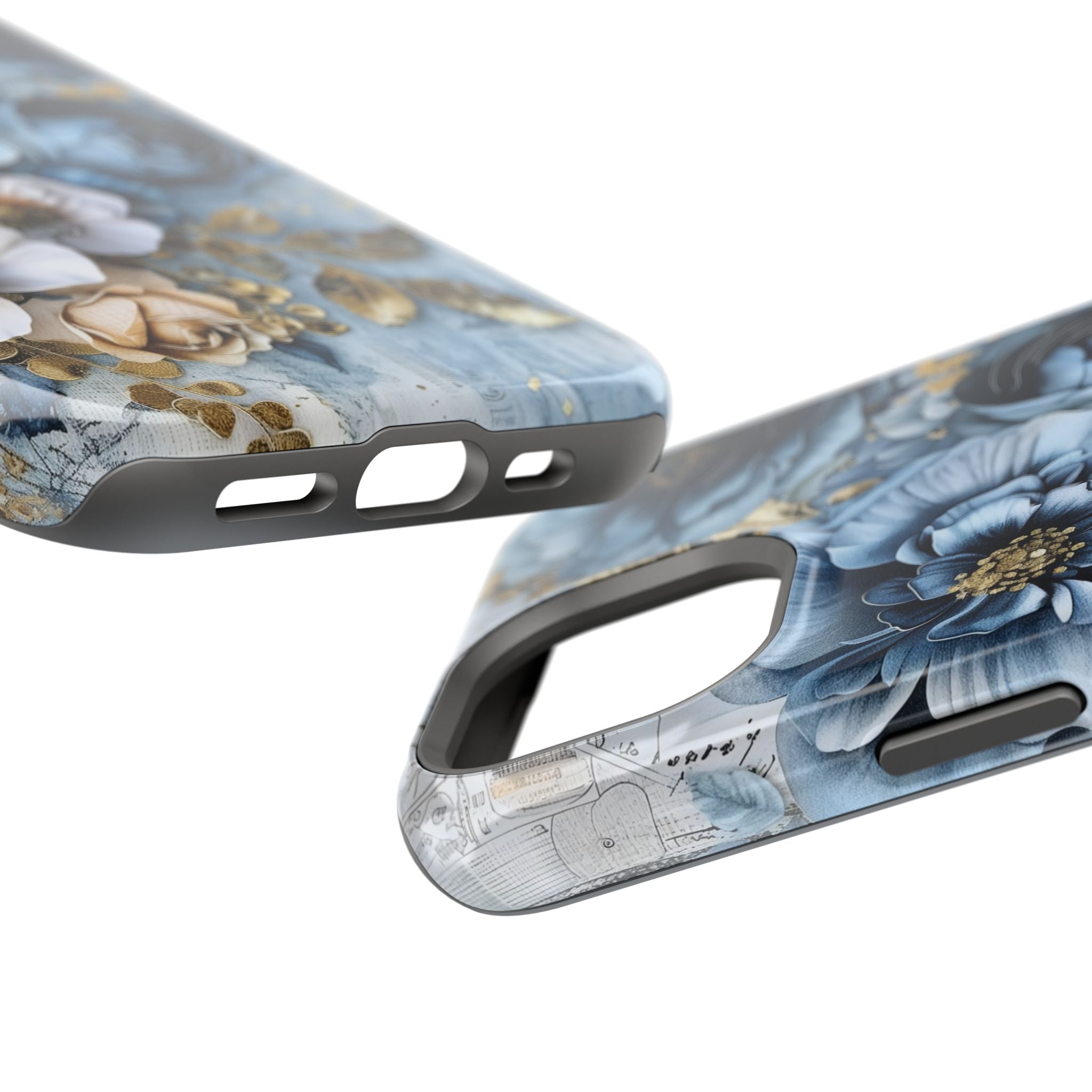 Blooming Blue Floral Bouquet - Magnetic Armor Tough Apple iPhone Case