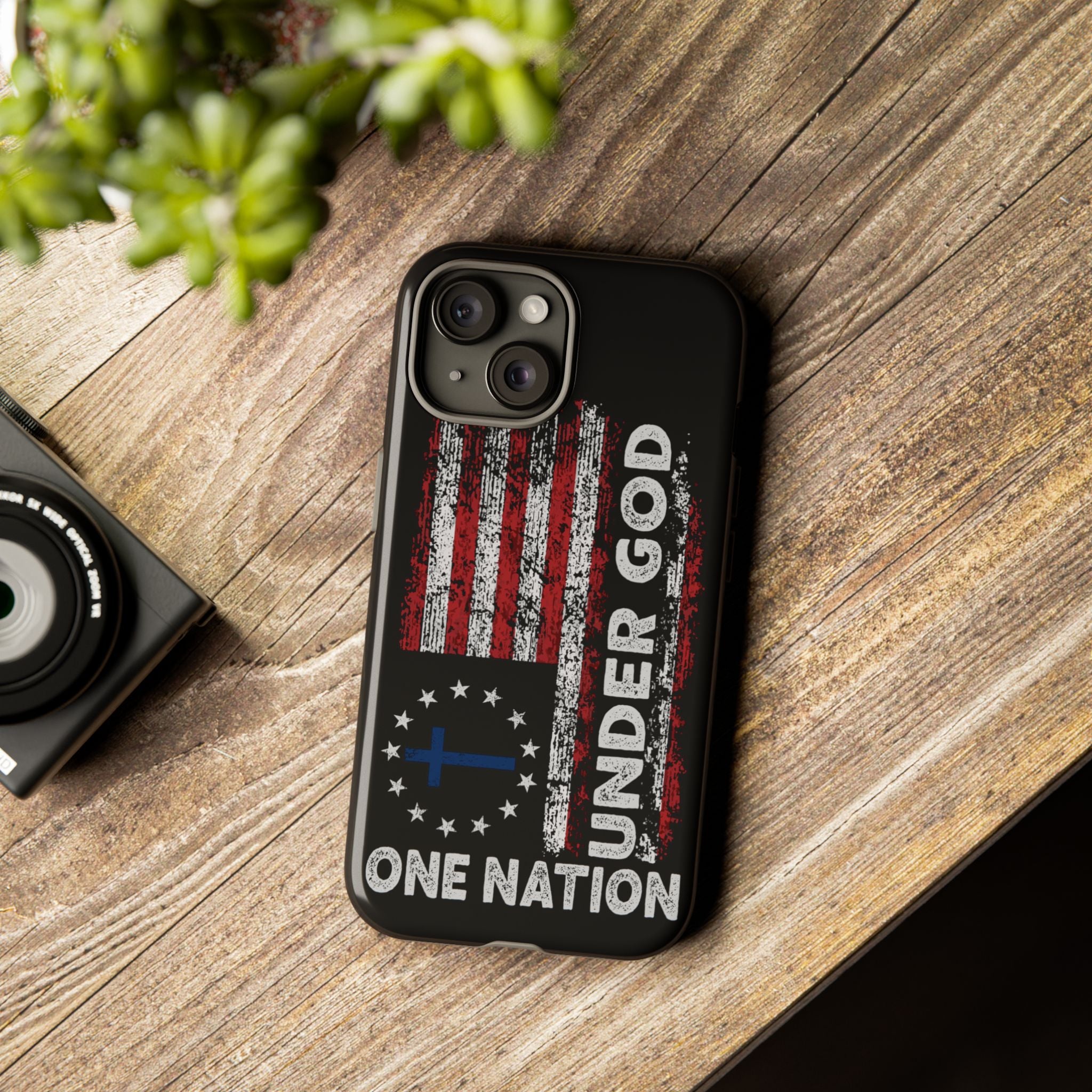 One Nation Under God American Flag - Tough Guard Apple iPhone Case