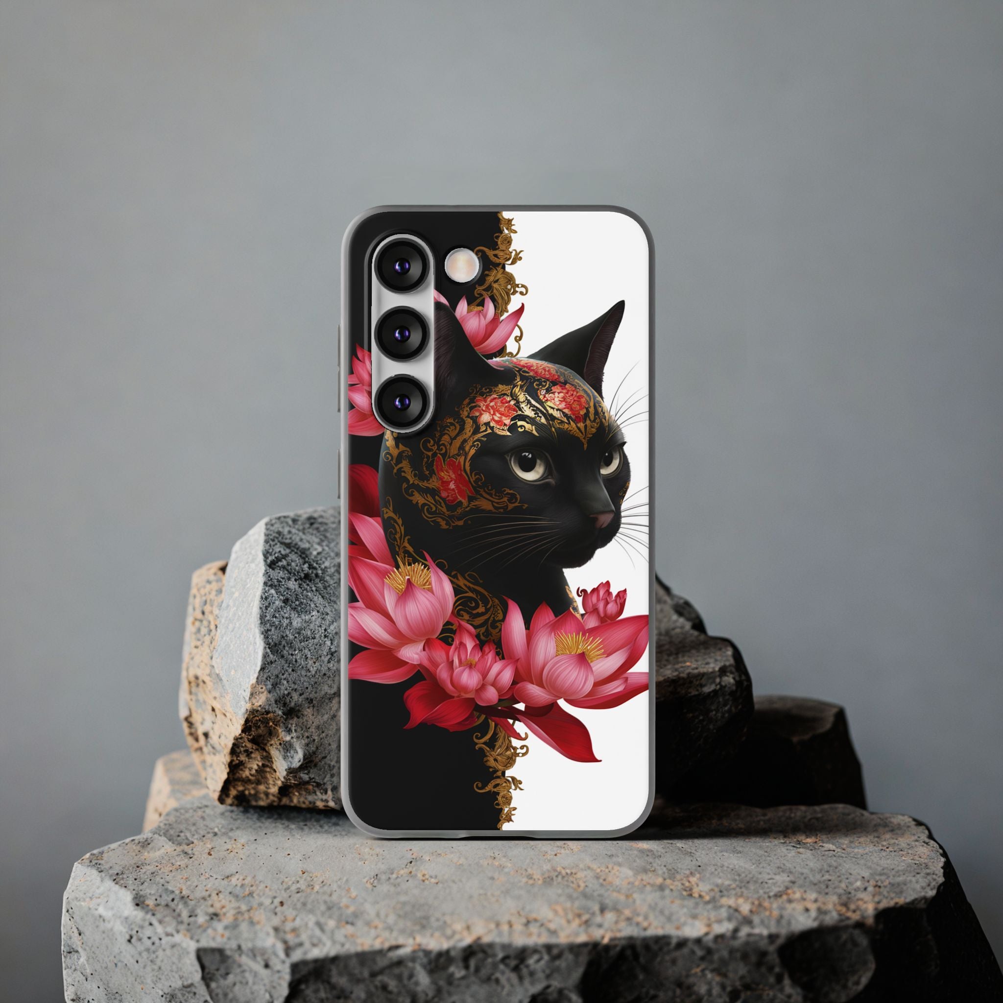 Yin & Yang Mystic Cat - Flexi Case Samsung Galaxy Case