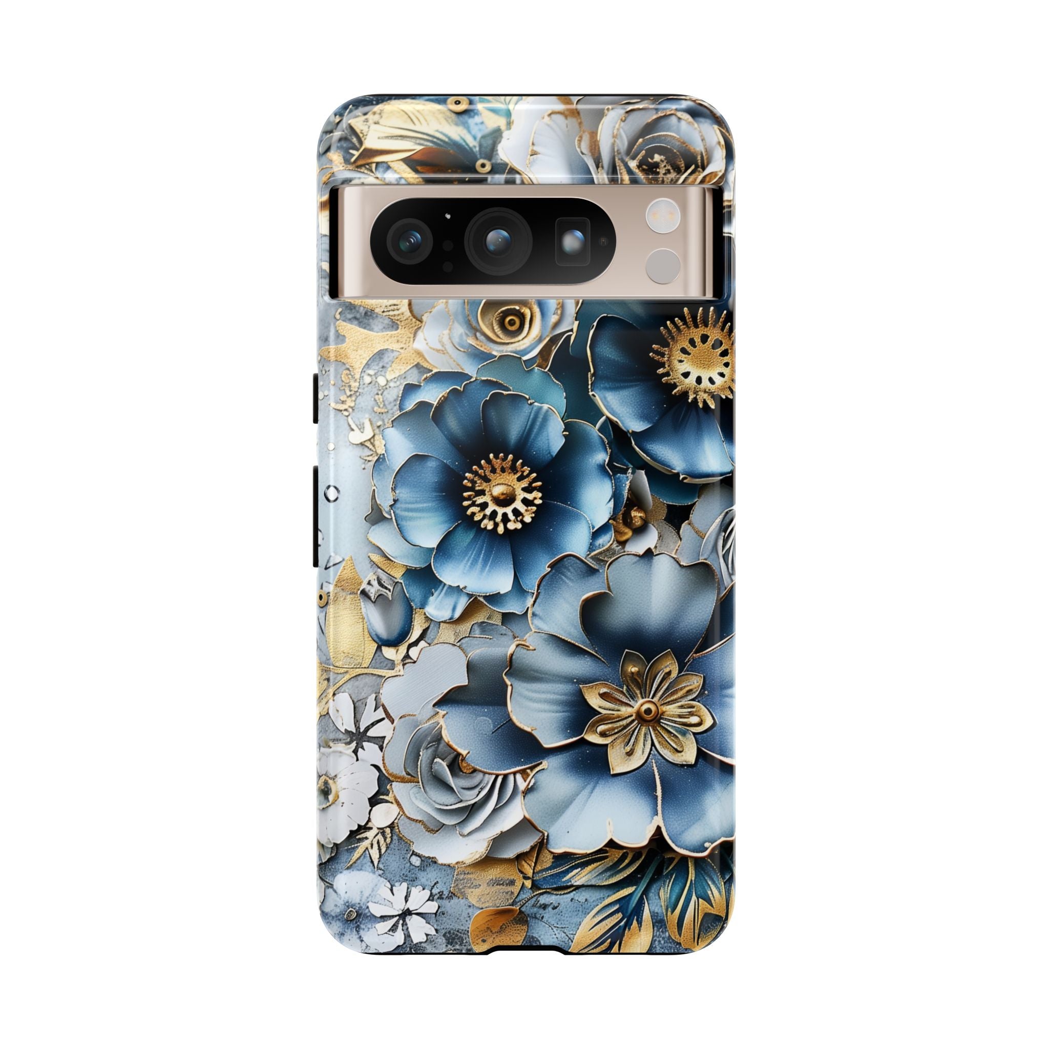 Blue Blooming Flowers - Tough Guard Google Pixel Case