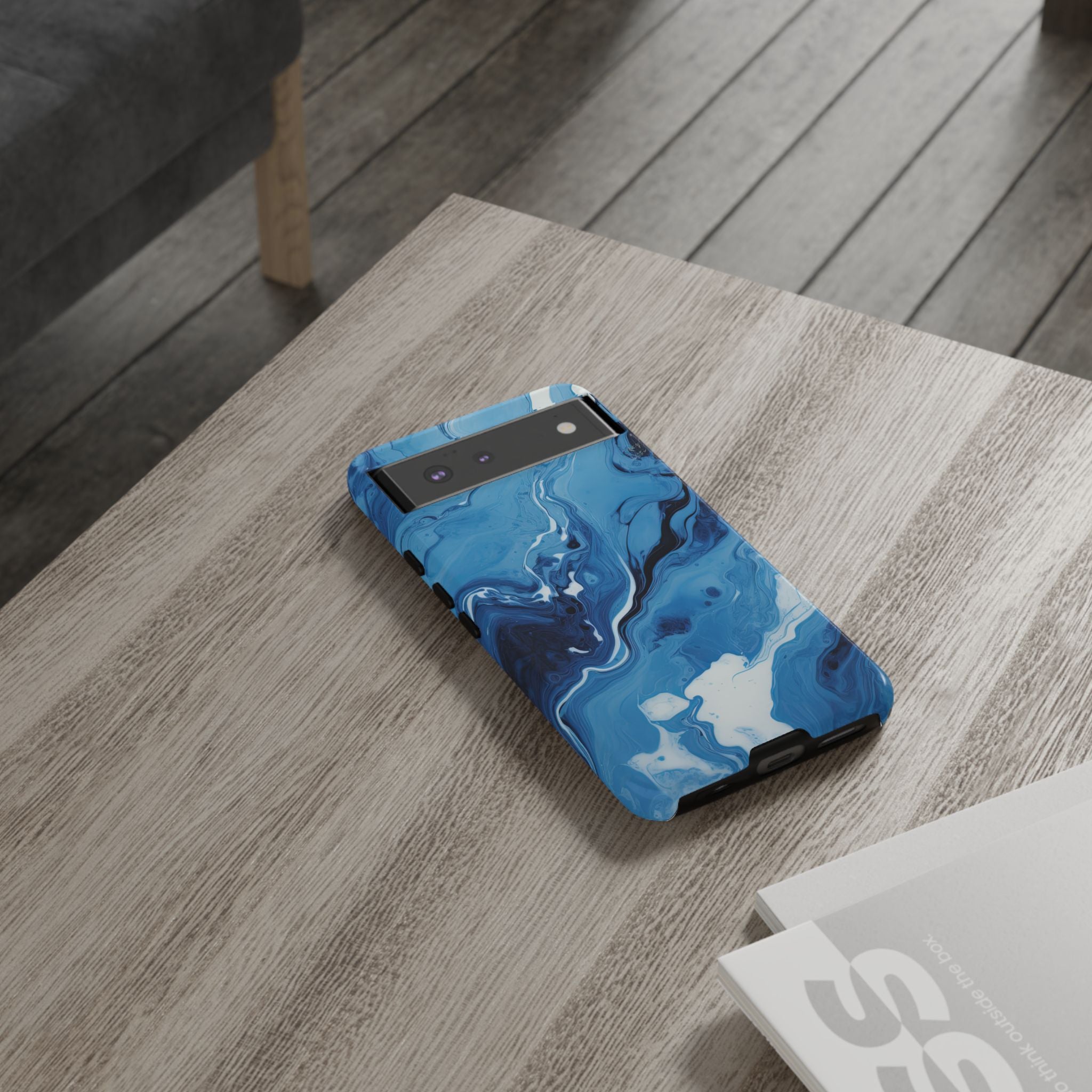 Blue Ocean Wave Marble - Tough Guard Google Pixel Case