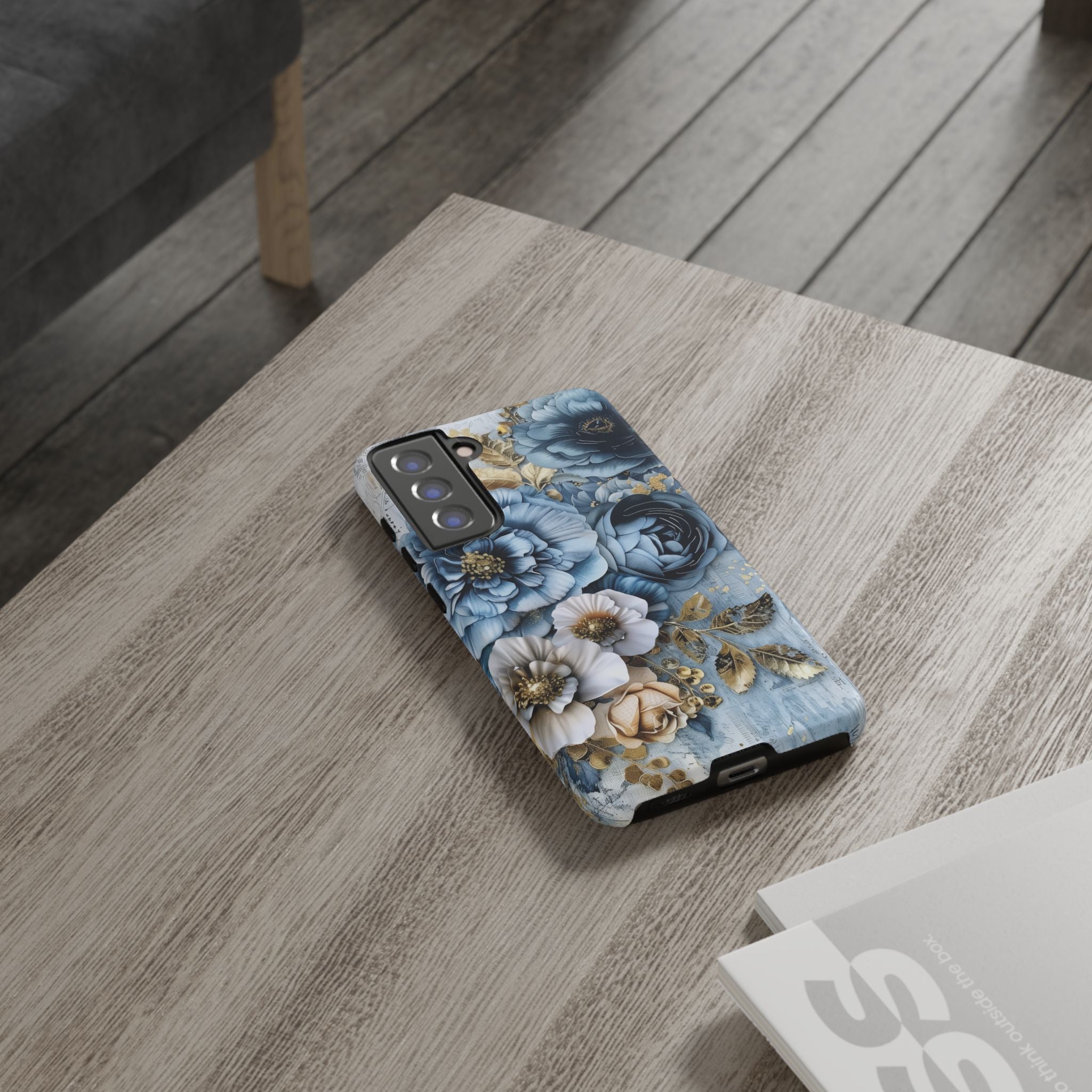 Blooming Blue Floral Bouquet - Tough Guard Samsung Galaxy Case