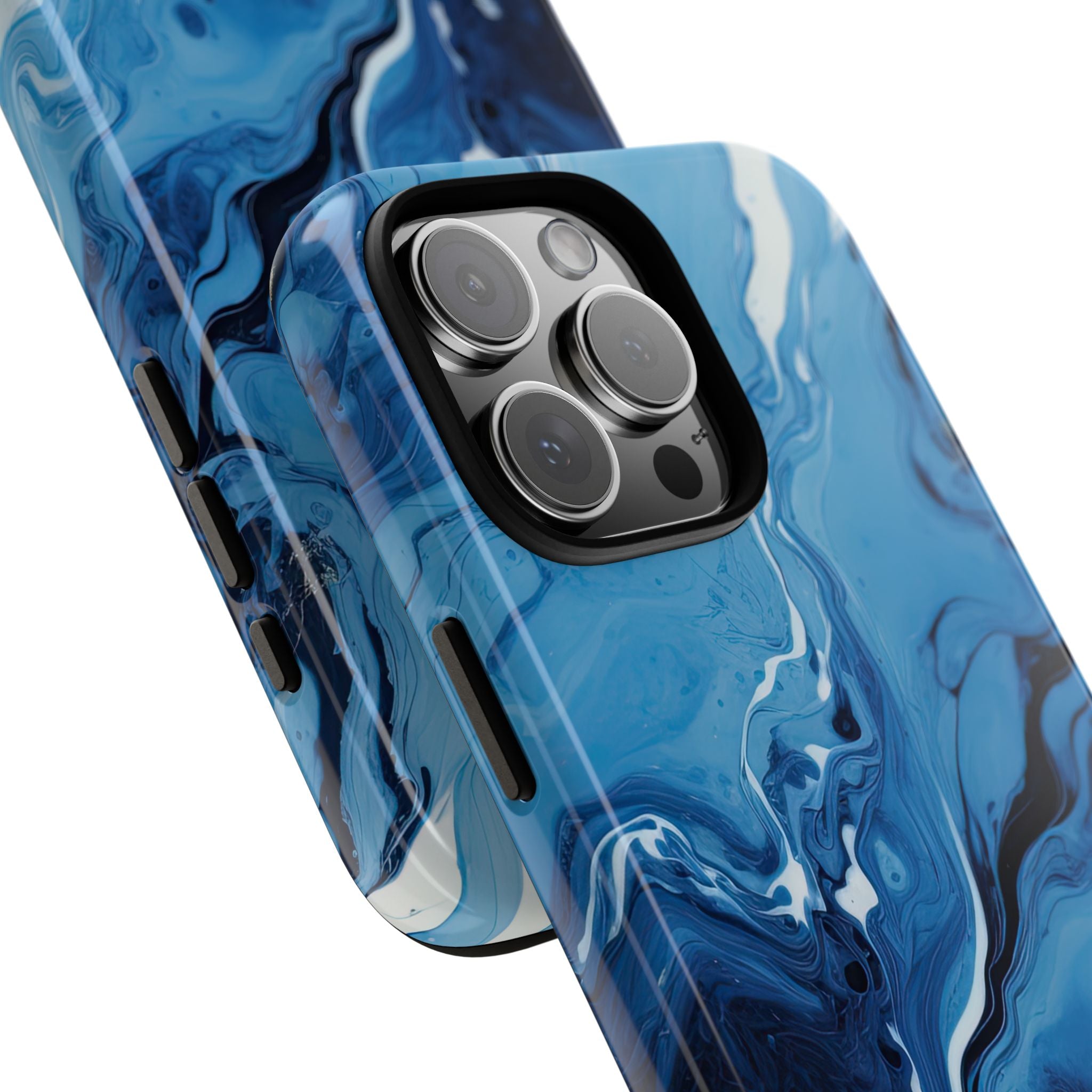 Blue Ocean Wave Marble - Tough Guard Apple iPhone Case