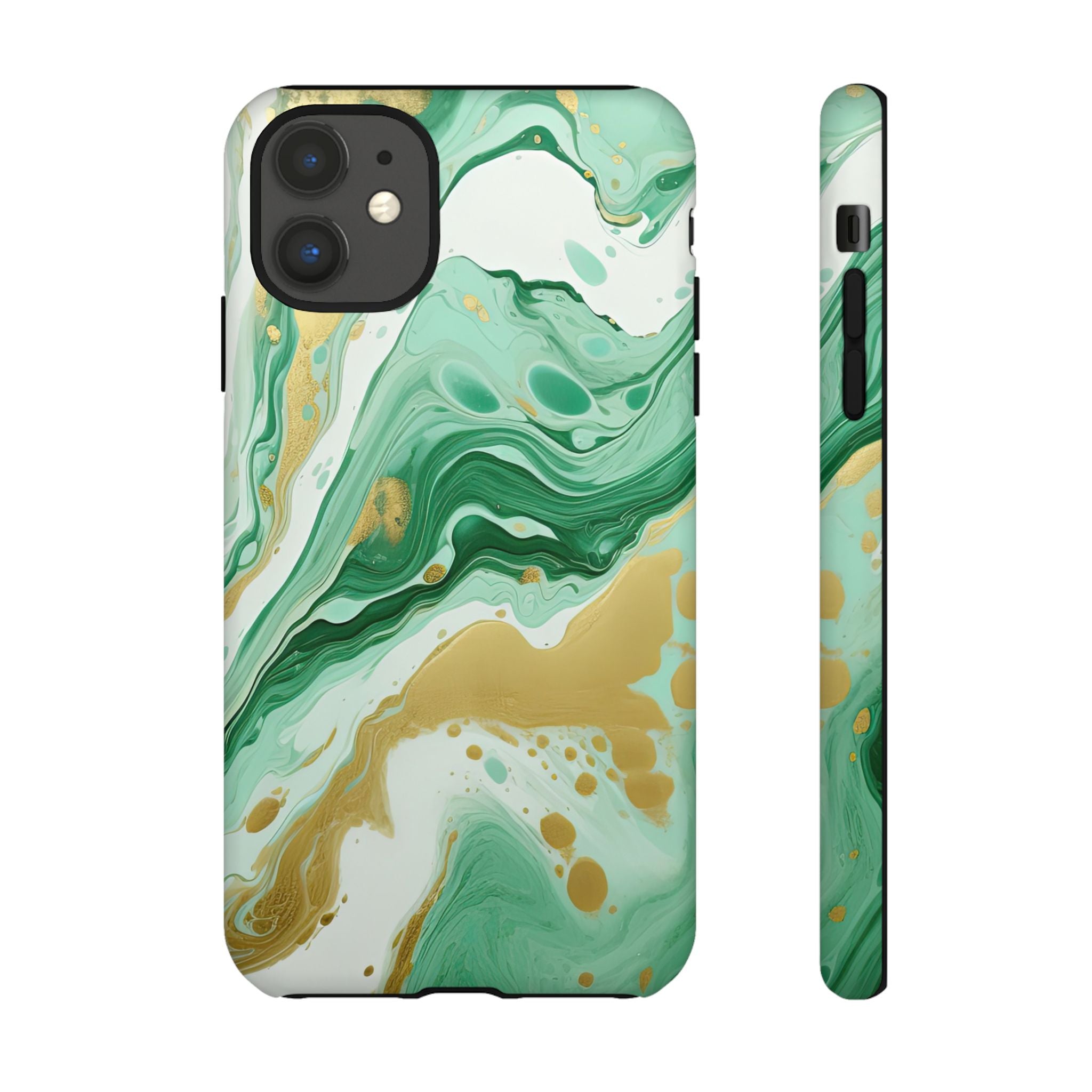 Emerald Gold Marble - Tough Guard Apple iPhone Case