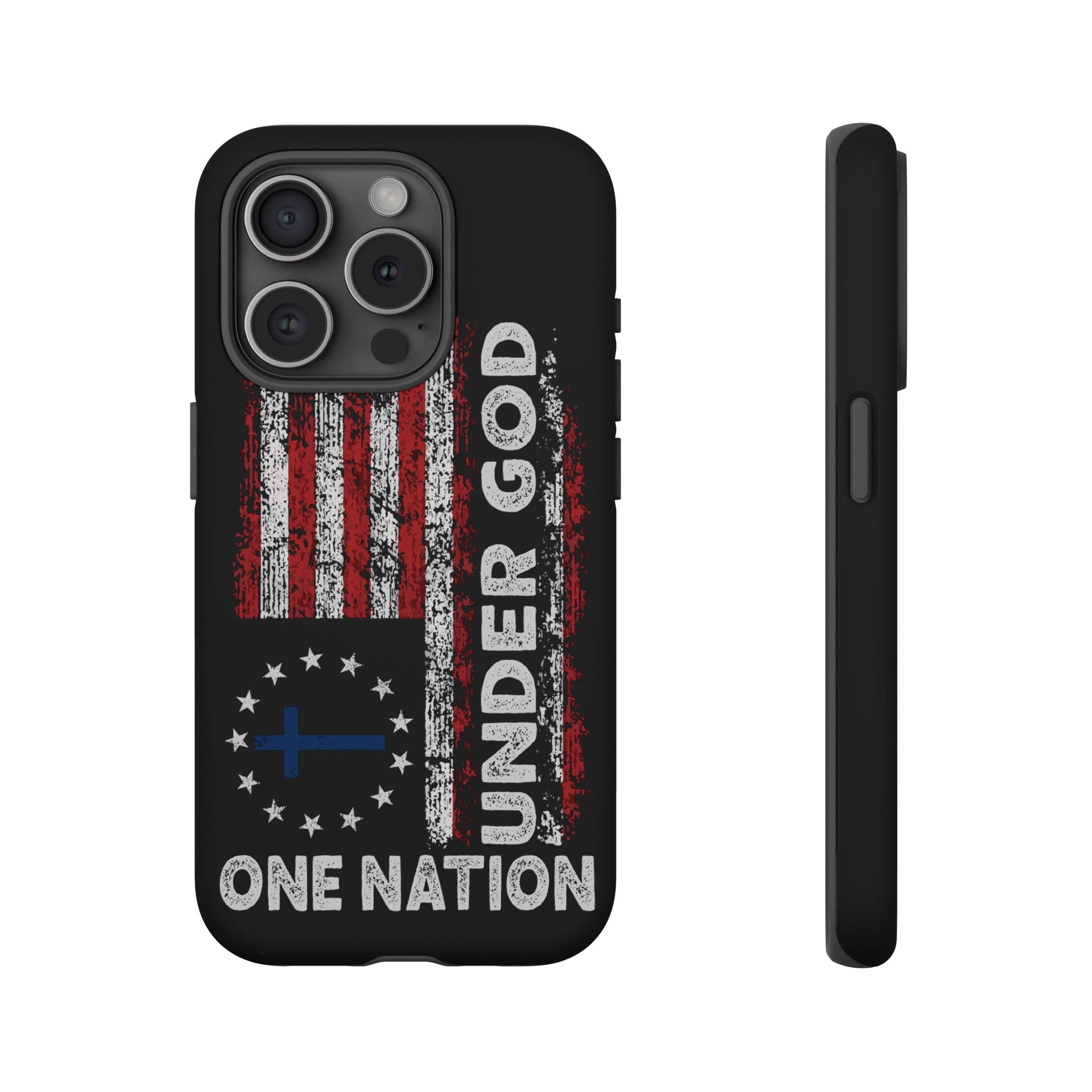 One Nation Under God American Flag - Tough Guard Apple iPhone Case