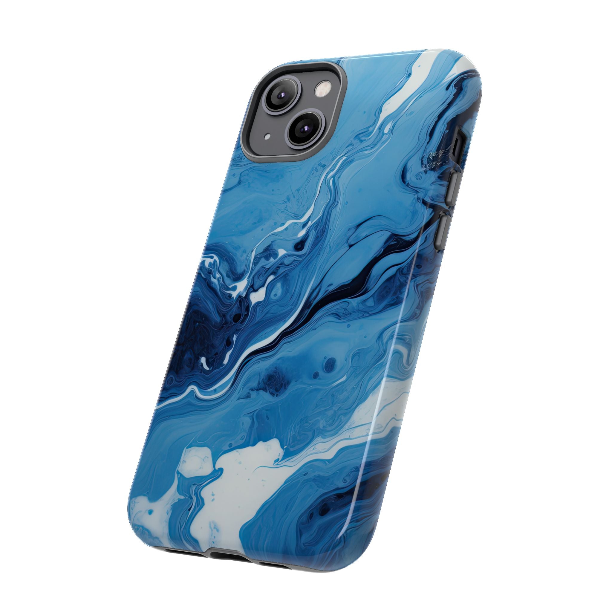 Blue Ocean Wave Marble - Tough Guard Apple iPhone Case