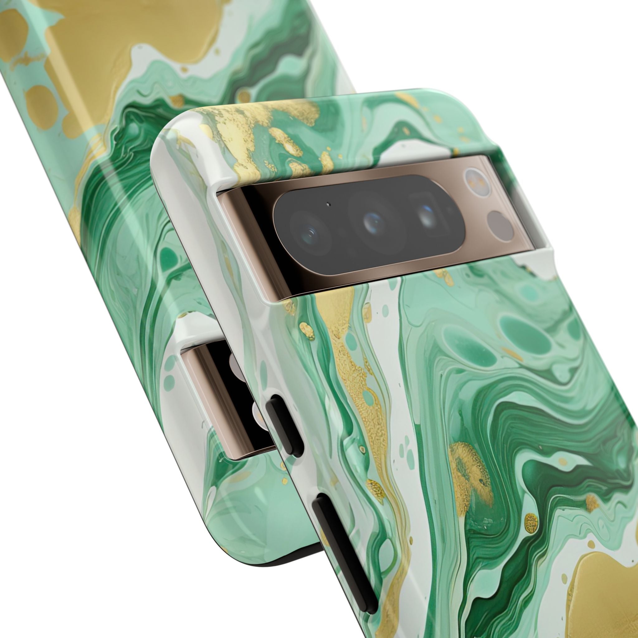 Emerald Gold Marble - Tough Guard Google Pixel Case