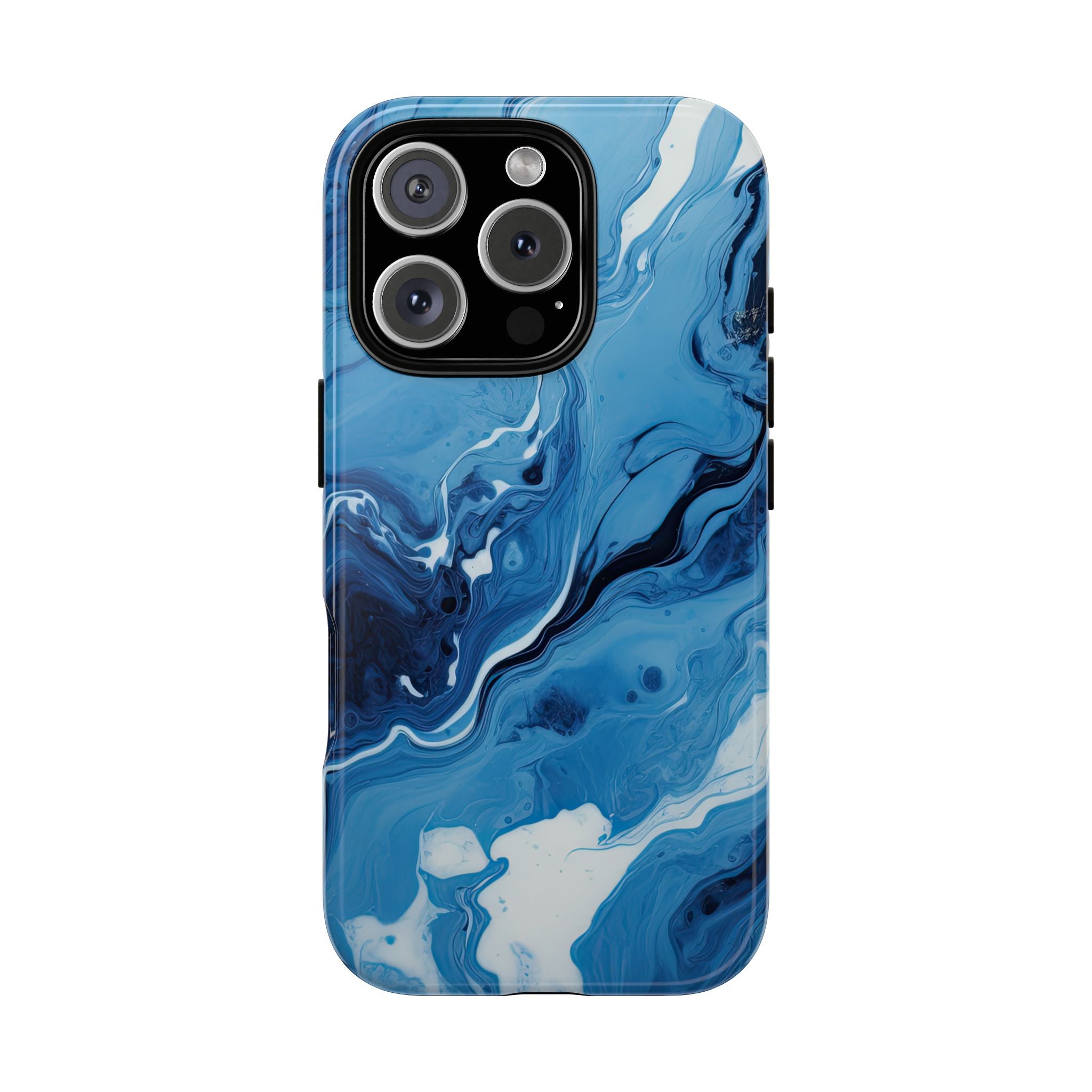 Blue Ocean Wave Marble - Tough Guard Apple iPhone Case