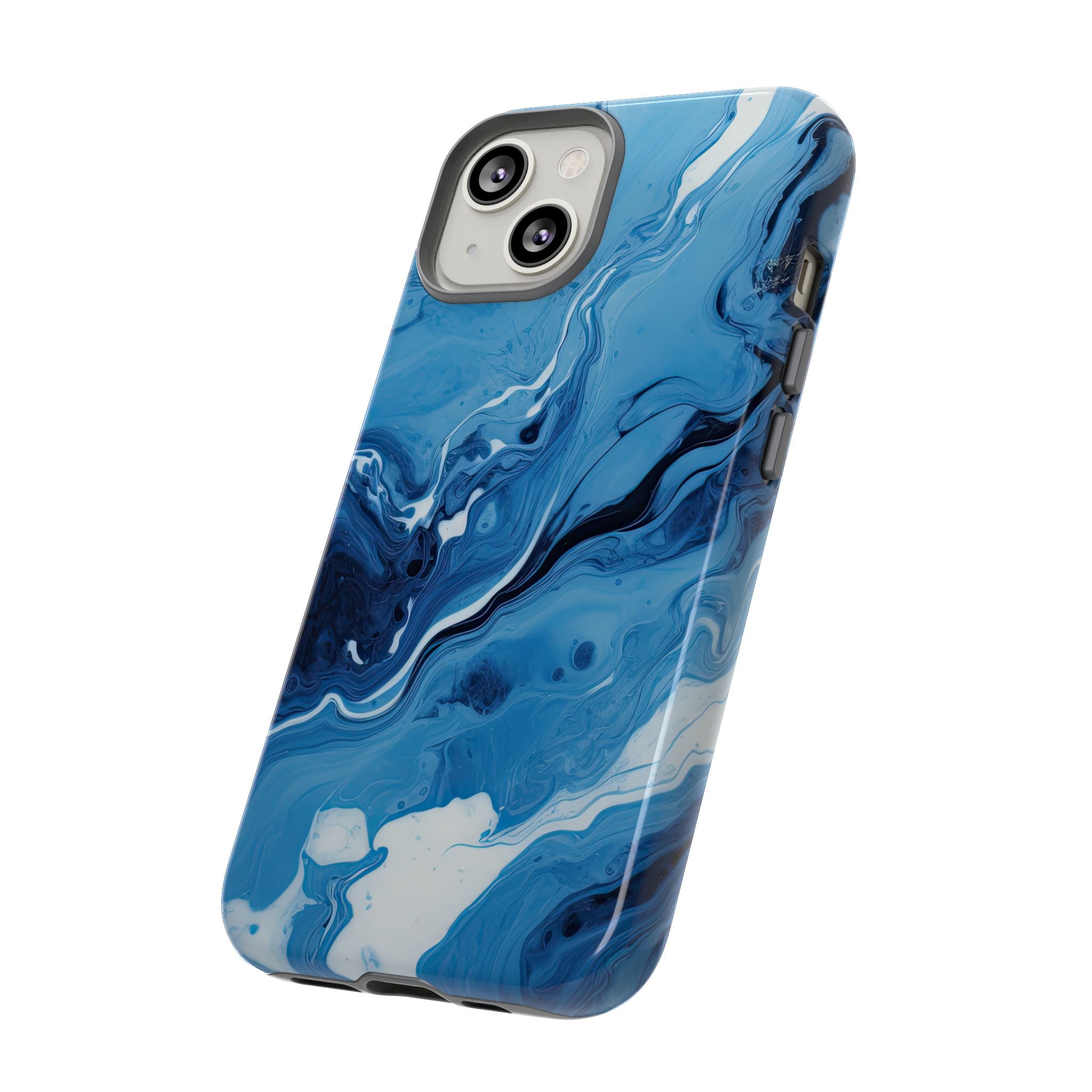 Blue Ocean Wave Marble - Tough Guard Apple iPhone Case