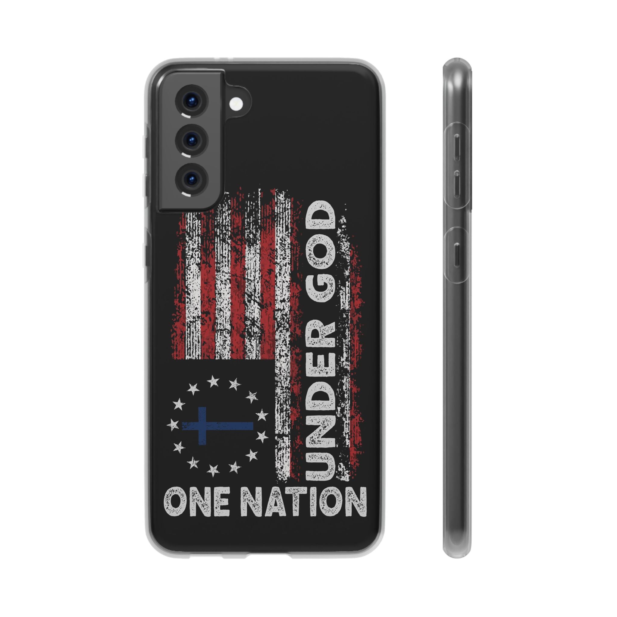 One Nation Under God American Flag - Flexi Case Samsung Galaxy Case