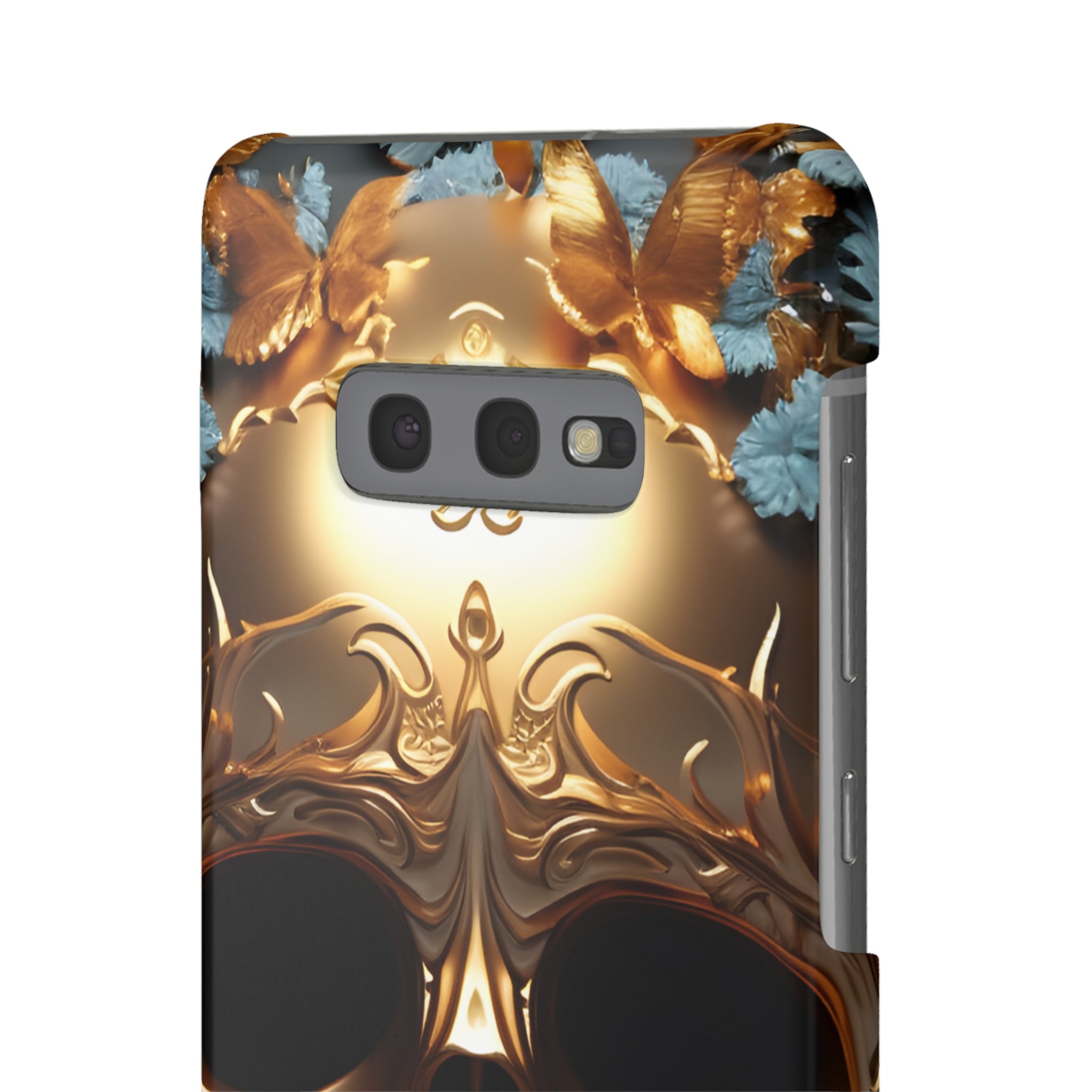 Golden Skull Floral & Butterflies Snap Case - Samsung Galaxy Case