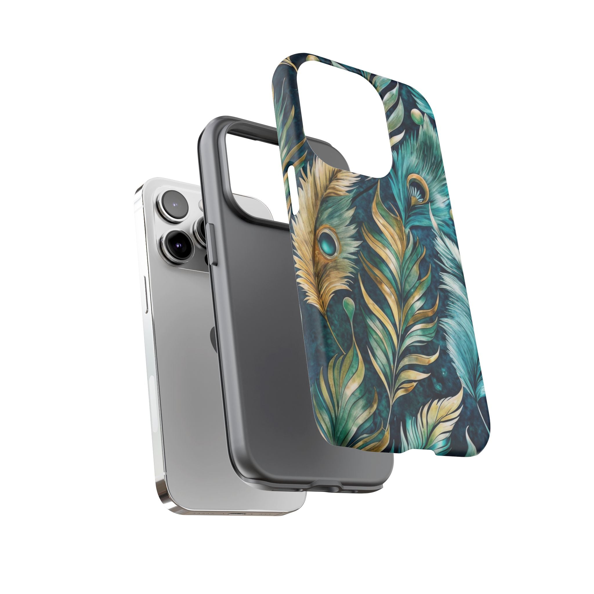 Peacock Feathers - Tough Guard Apple iPhone Case