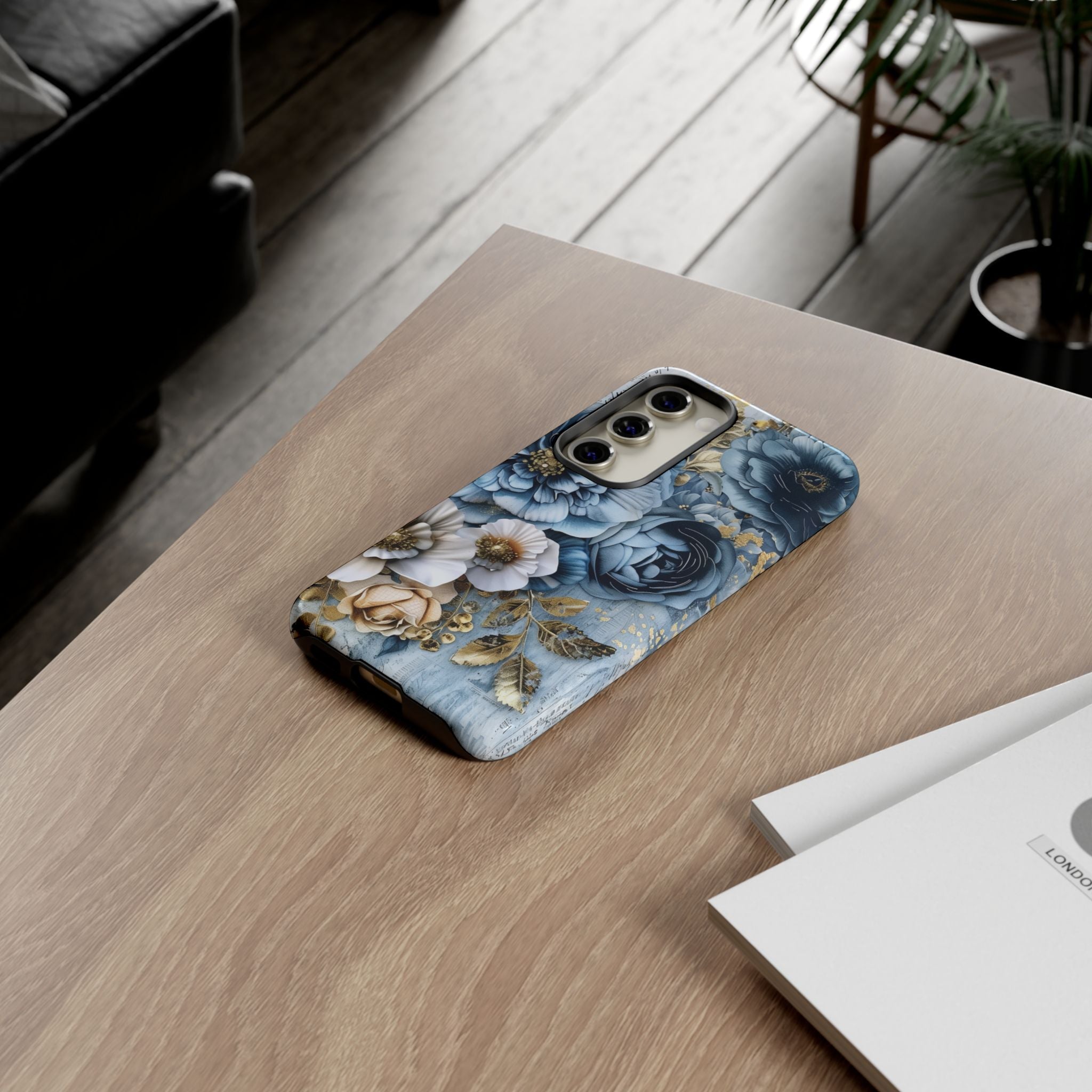 Blooming Blue Floral Bouquet - Tough Guard Samsung Galaxy Case