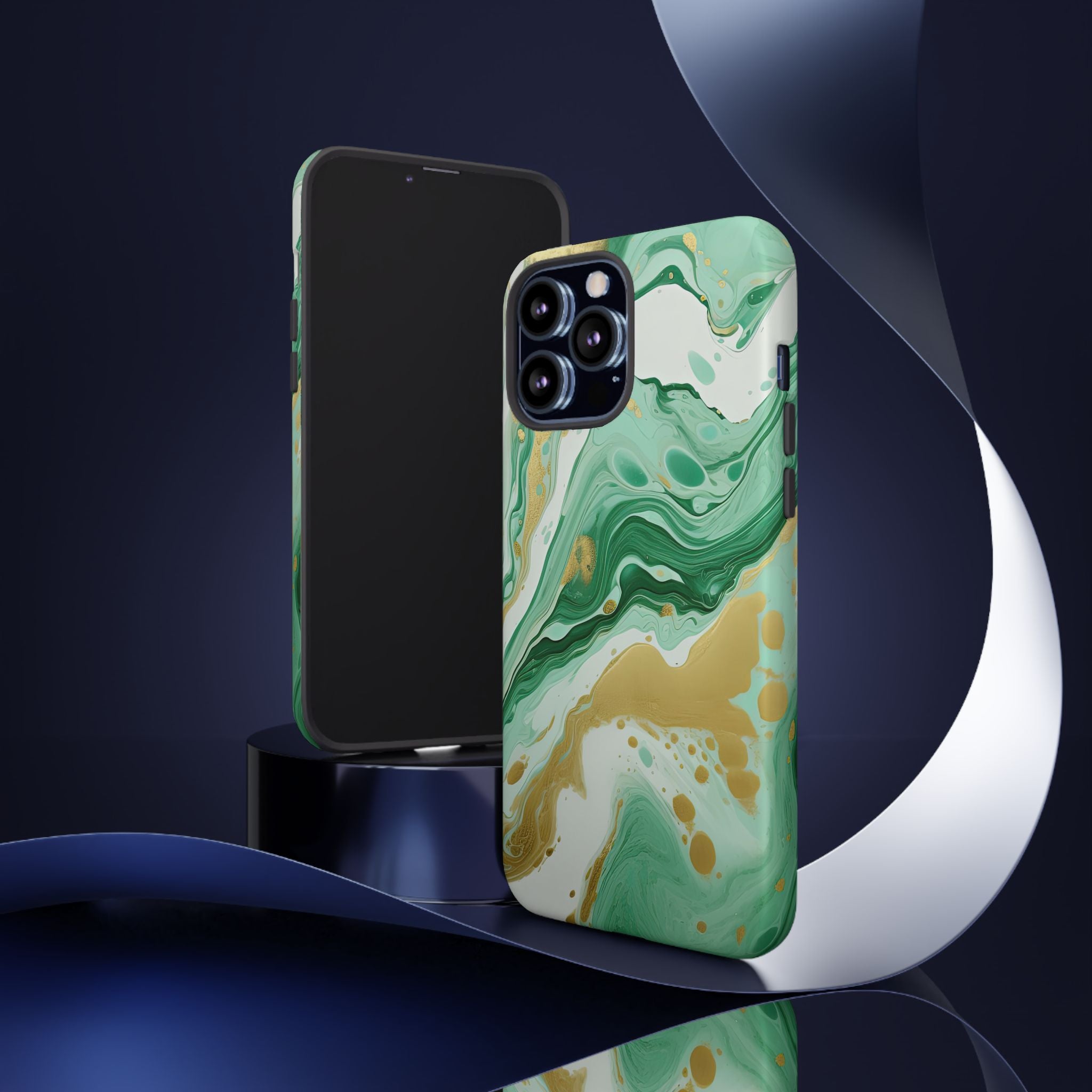 Emerald Gold Marble - Tough Guard Apple iPhone Case