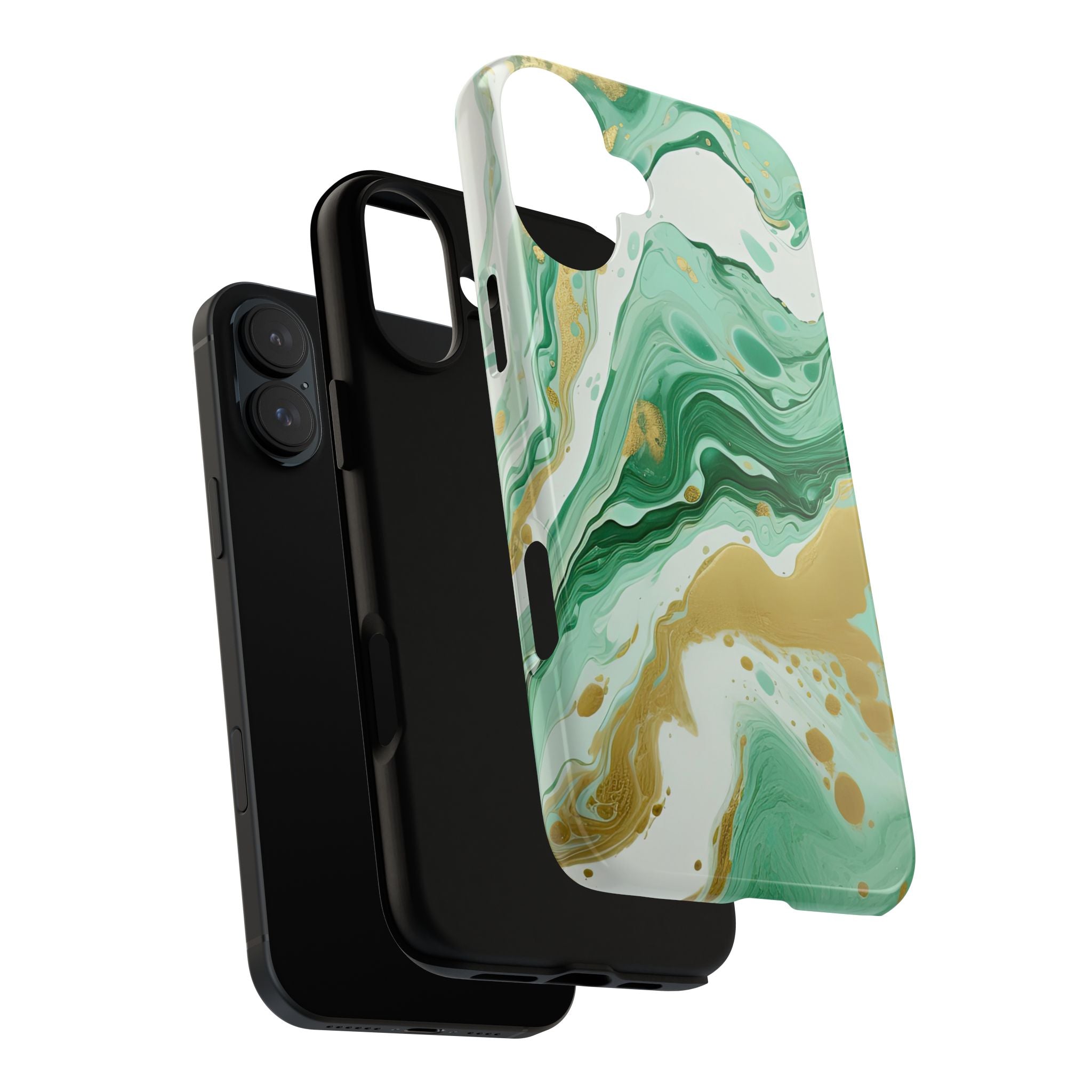 Emerald Gold Marble - Tough Guard Apple iPhone Case