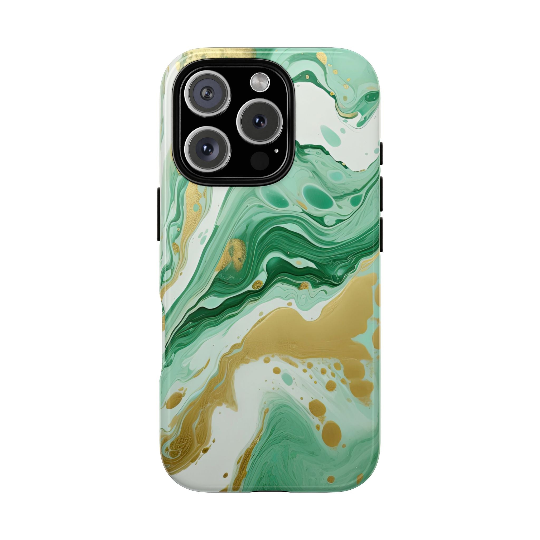Emerald Gold Marble - Tough Guard Apple iPhone Case