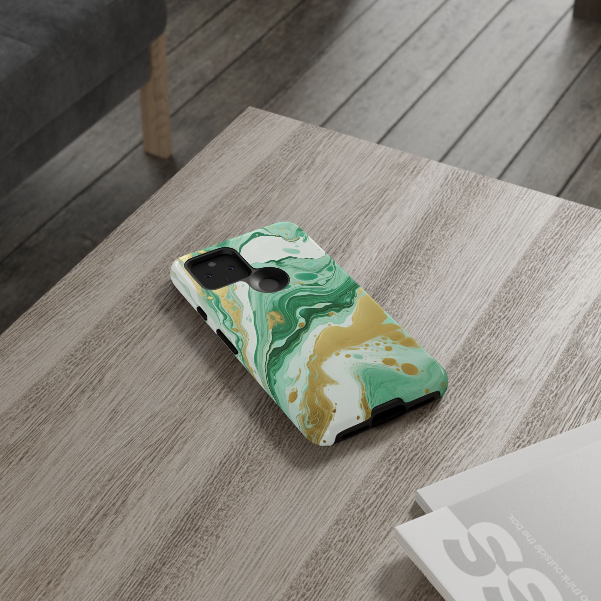 Emerald Gold Marble - Tough Guard Google Pixel Case